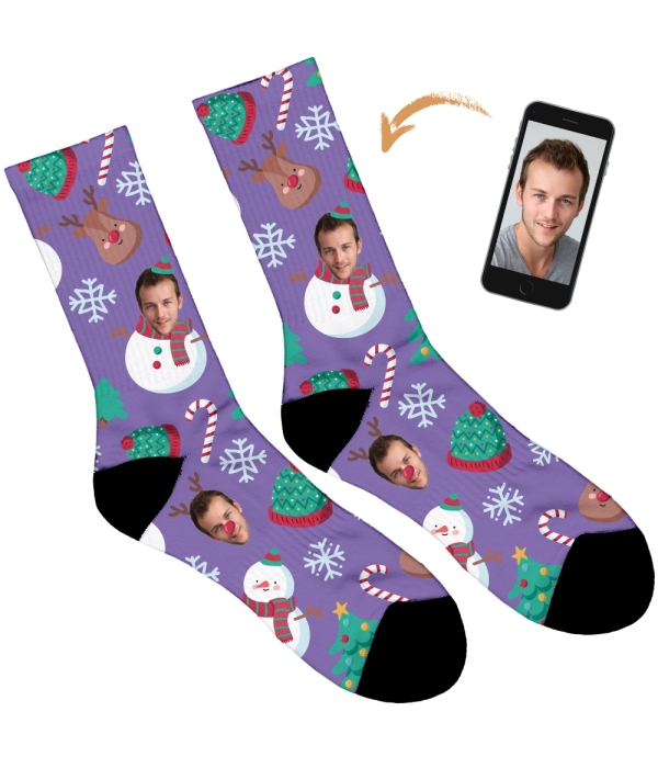 Snowman Christmas Socks