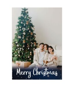 Merry Christmas Starry Night Full Photo Card