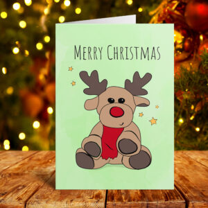 Rudolph Christmas Card