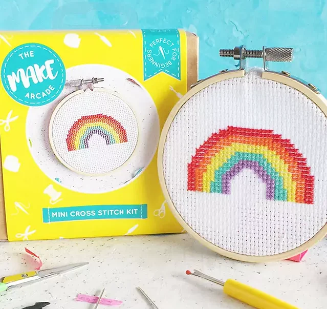 Mini Rainbow Cross Stitch Kit