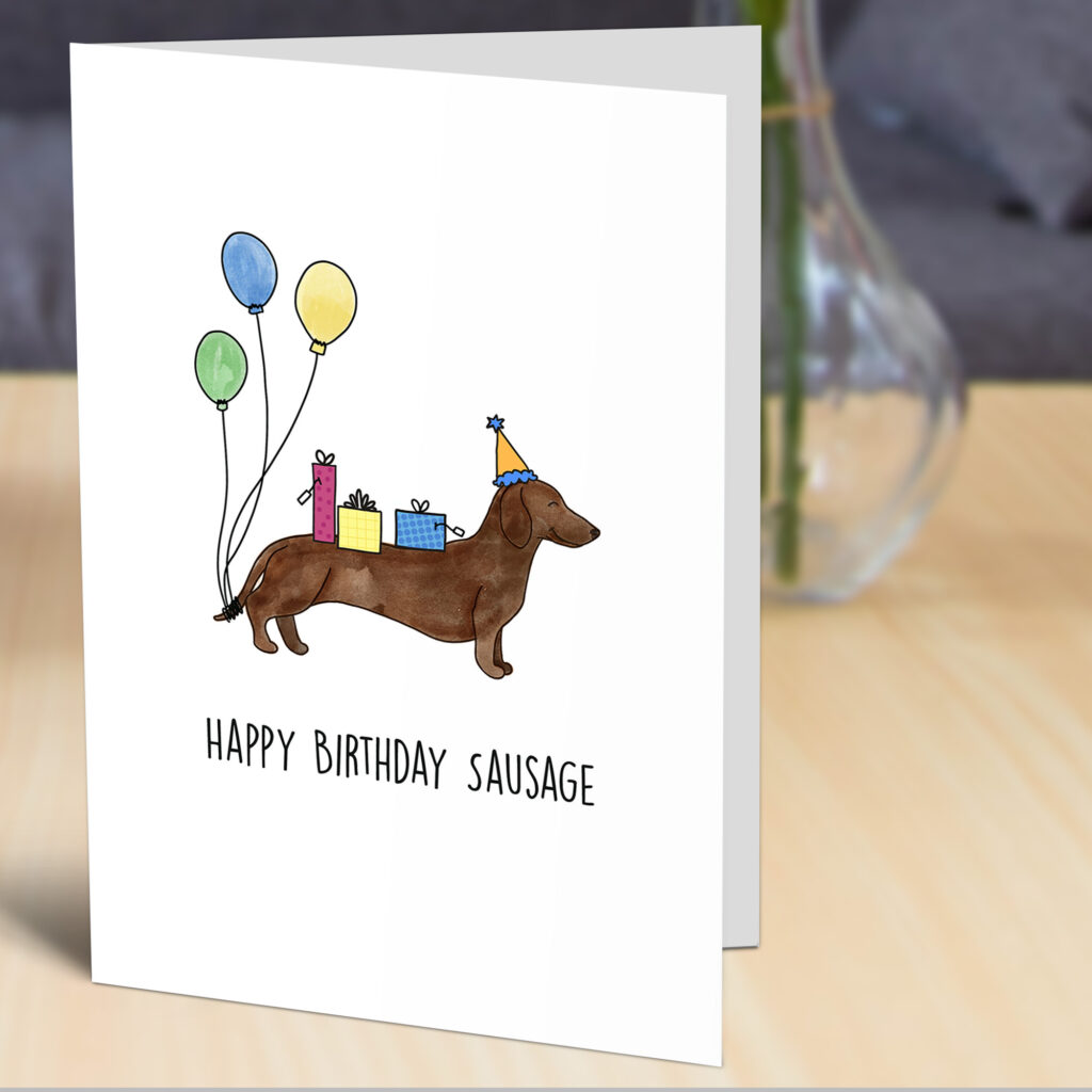 Happy Birthday Sausage Card 