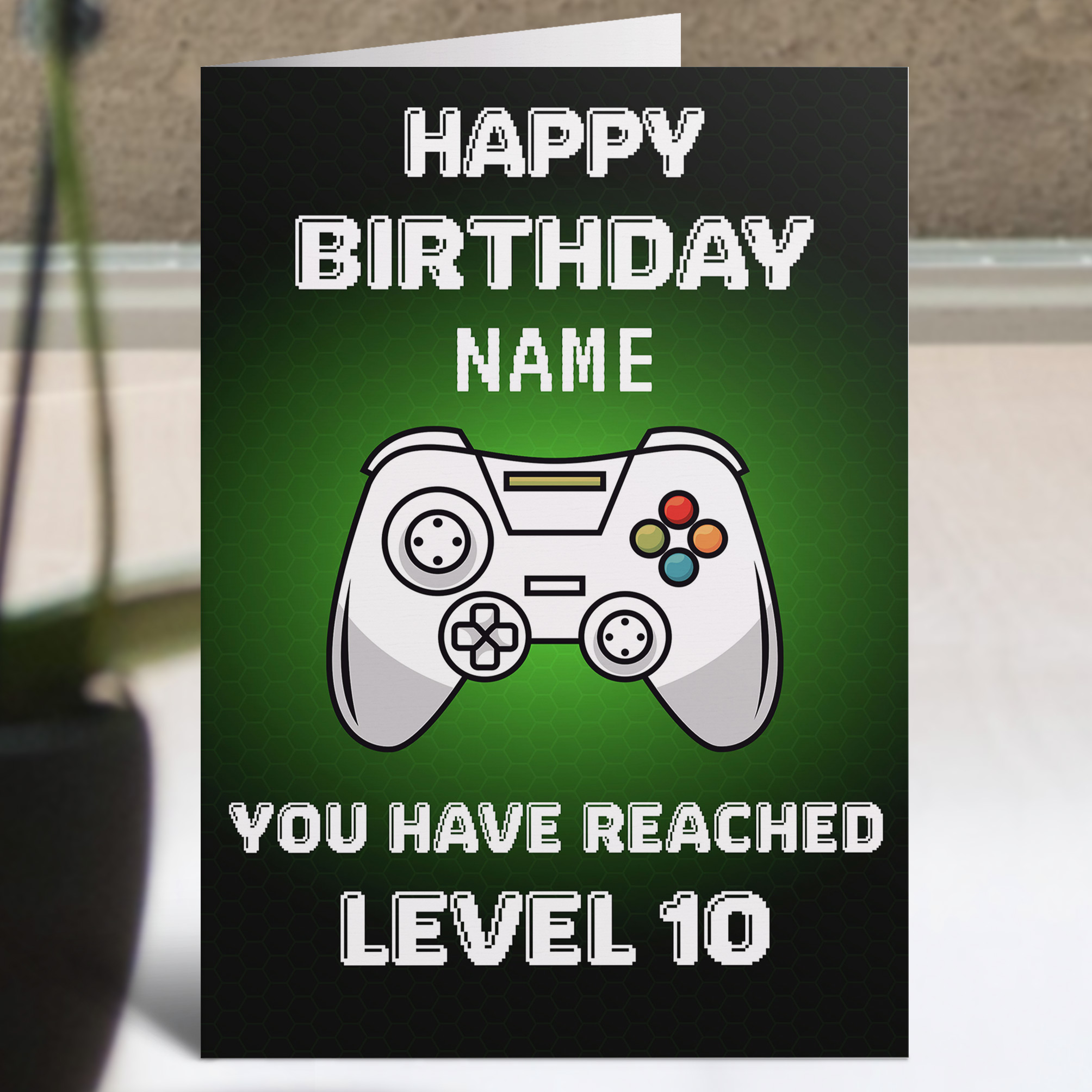Gaming Controller Levelled Up Birthday Card