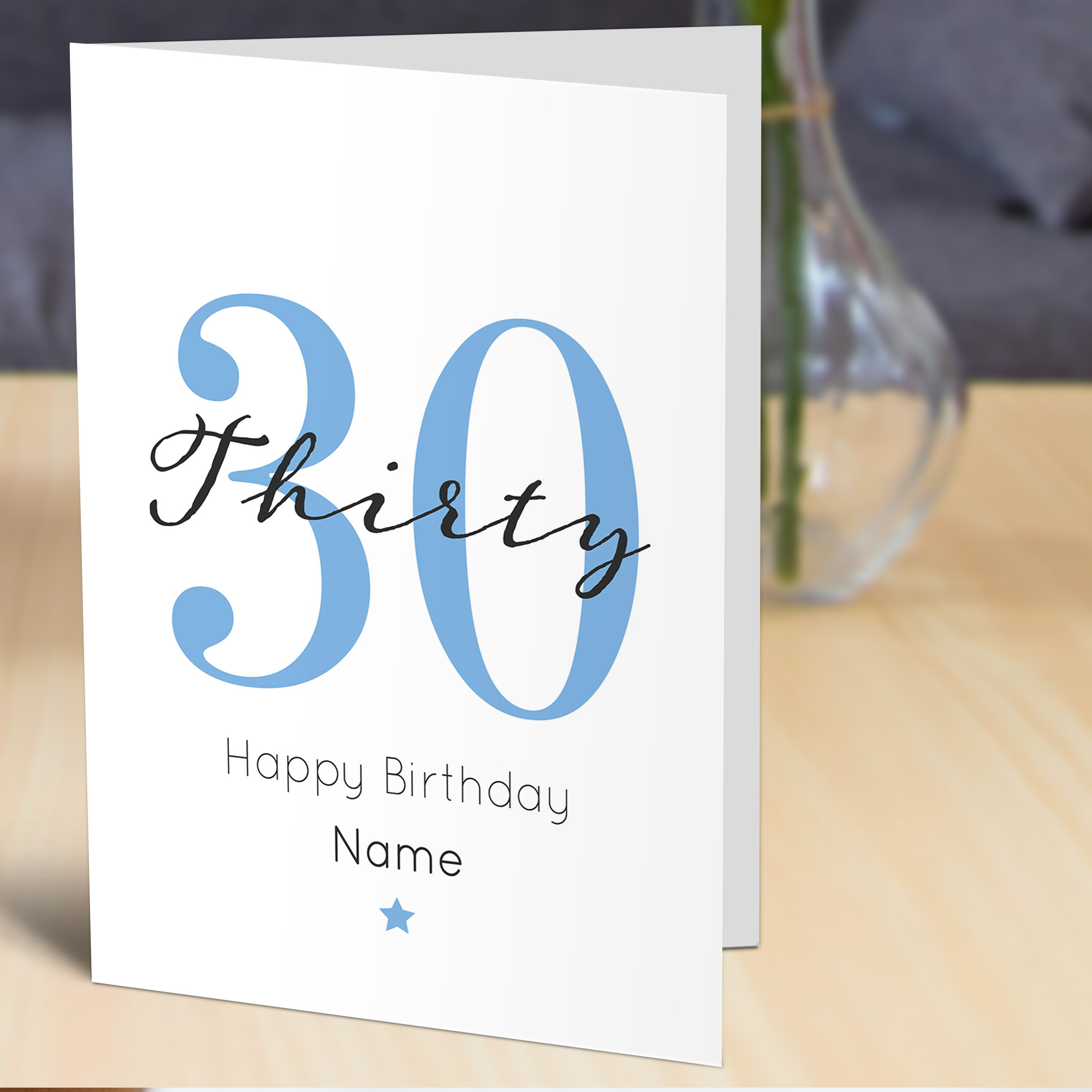 30th Milestone Birthday Card