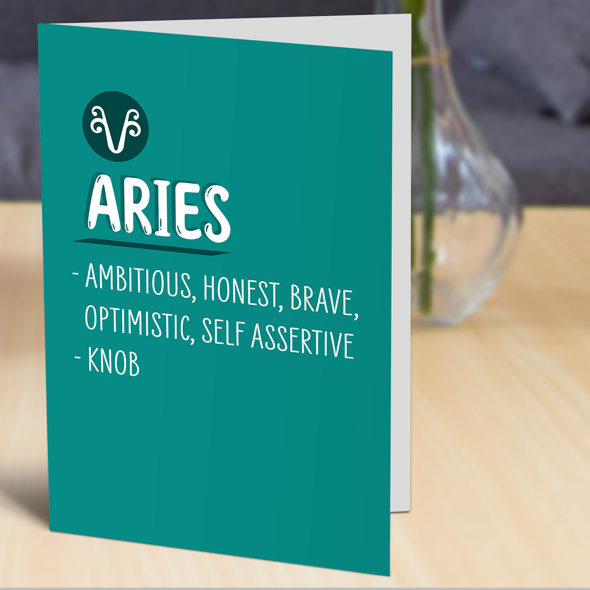 Aries Definition Birthday Card