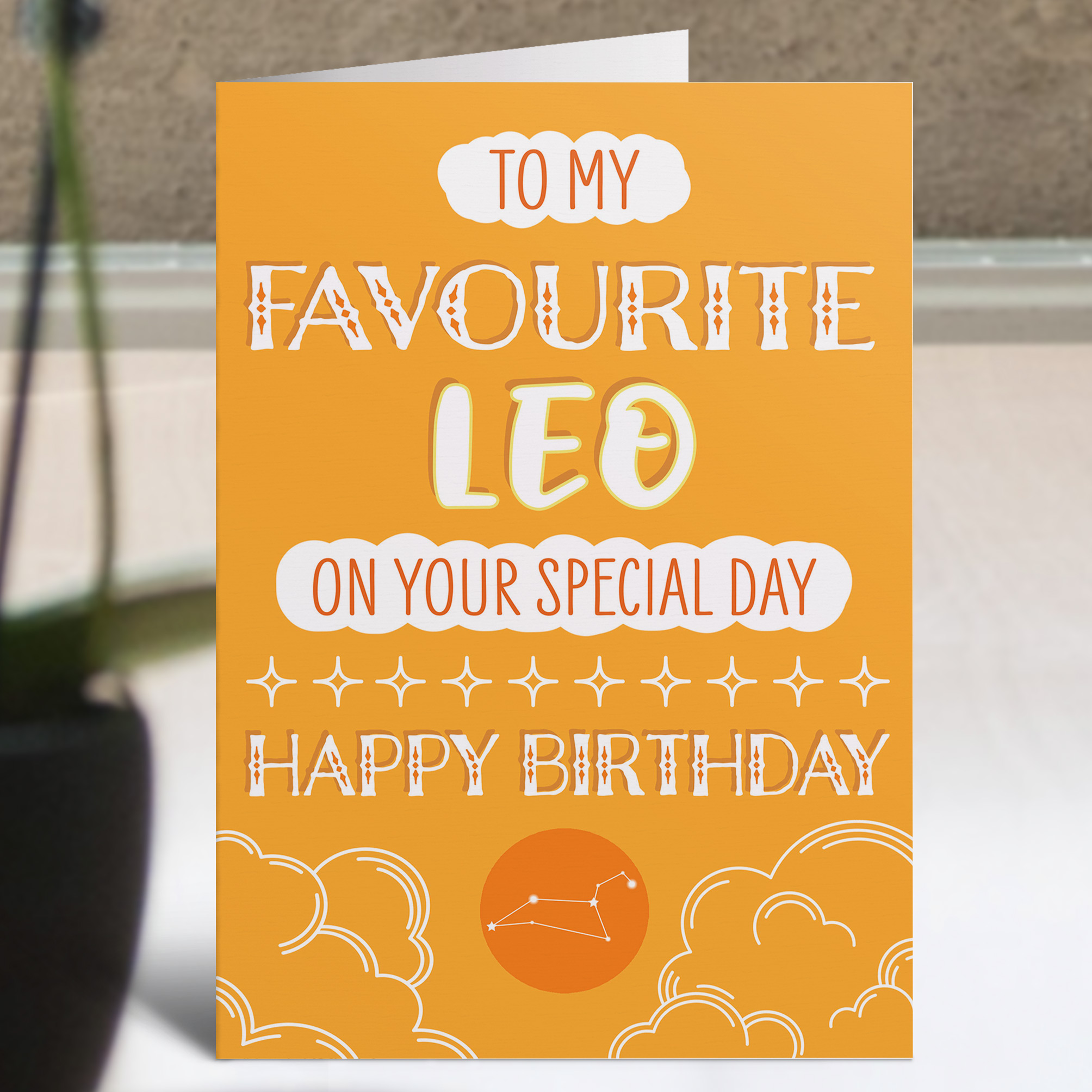 To My Favourite Leo Birthday Card