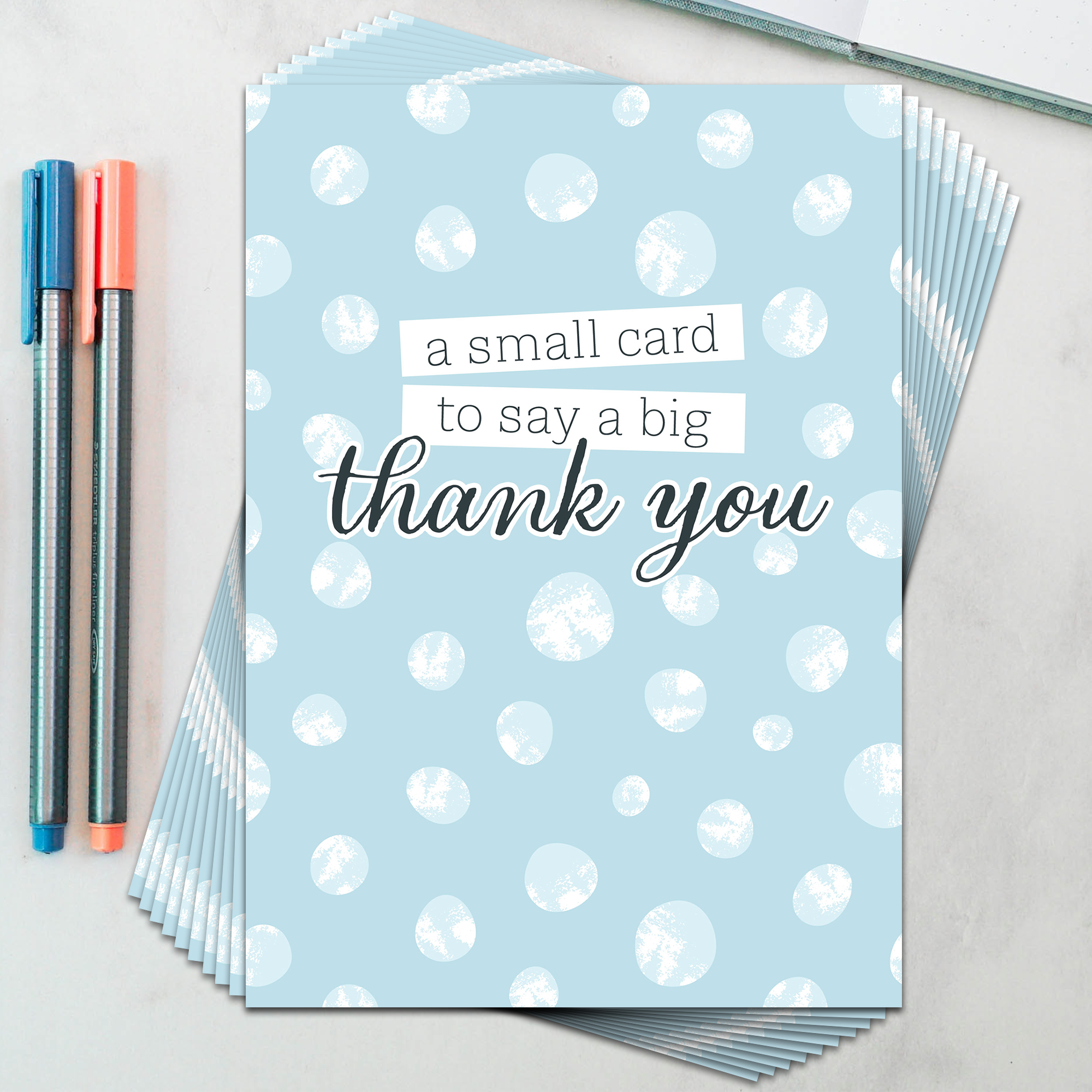 A Small Card to Say a Big Thank You (Portrait) - Pack of 10