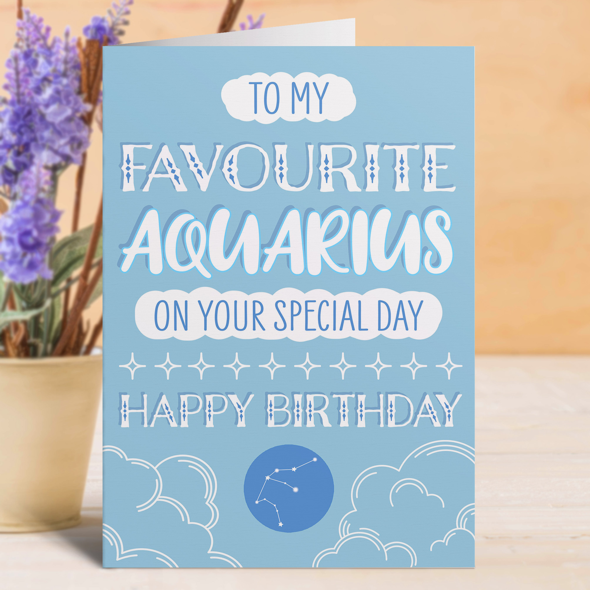 To My Favourite Aquarius Birthday Card