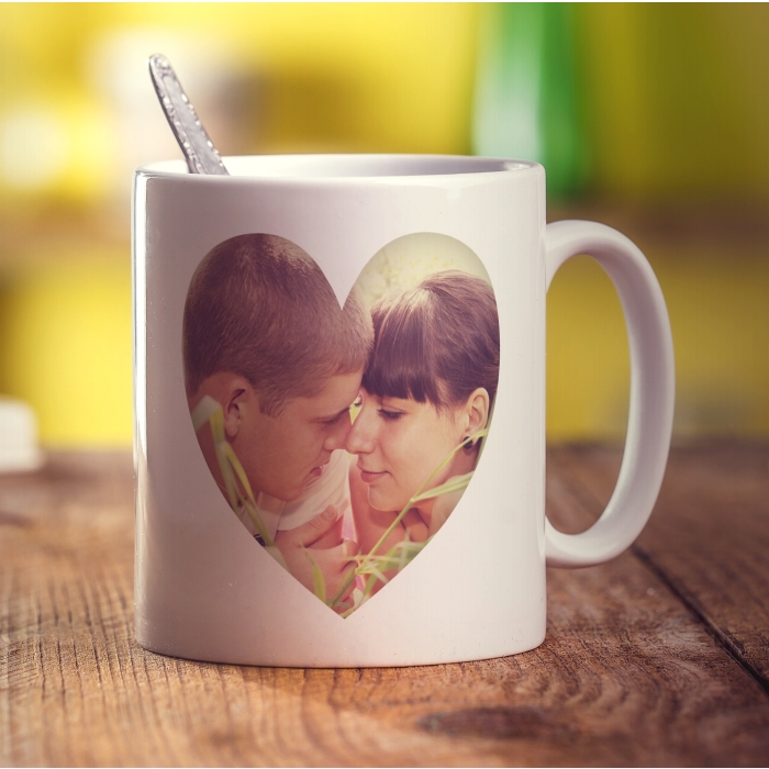 Heart Shaped Photo Mug