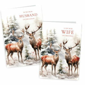 To my Dear Wife on Christmas Card & To my Dear Husband on Christmas Card