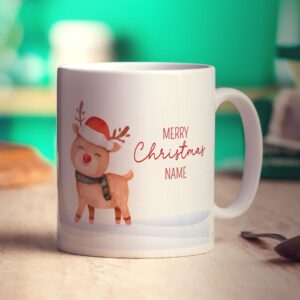 Christmas Reindeer Name Mug