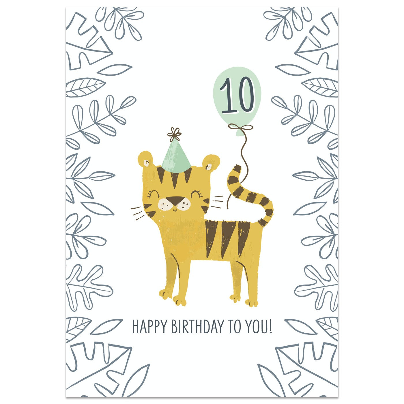 10th Birthday Tiger Card