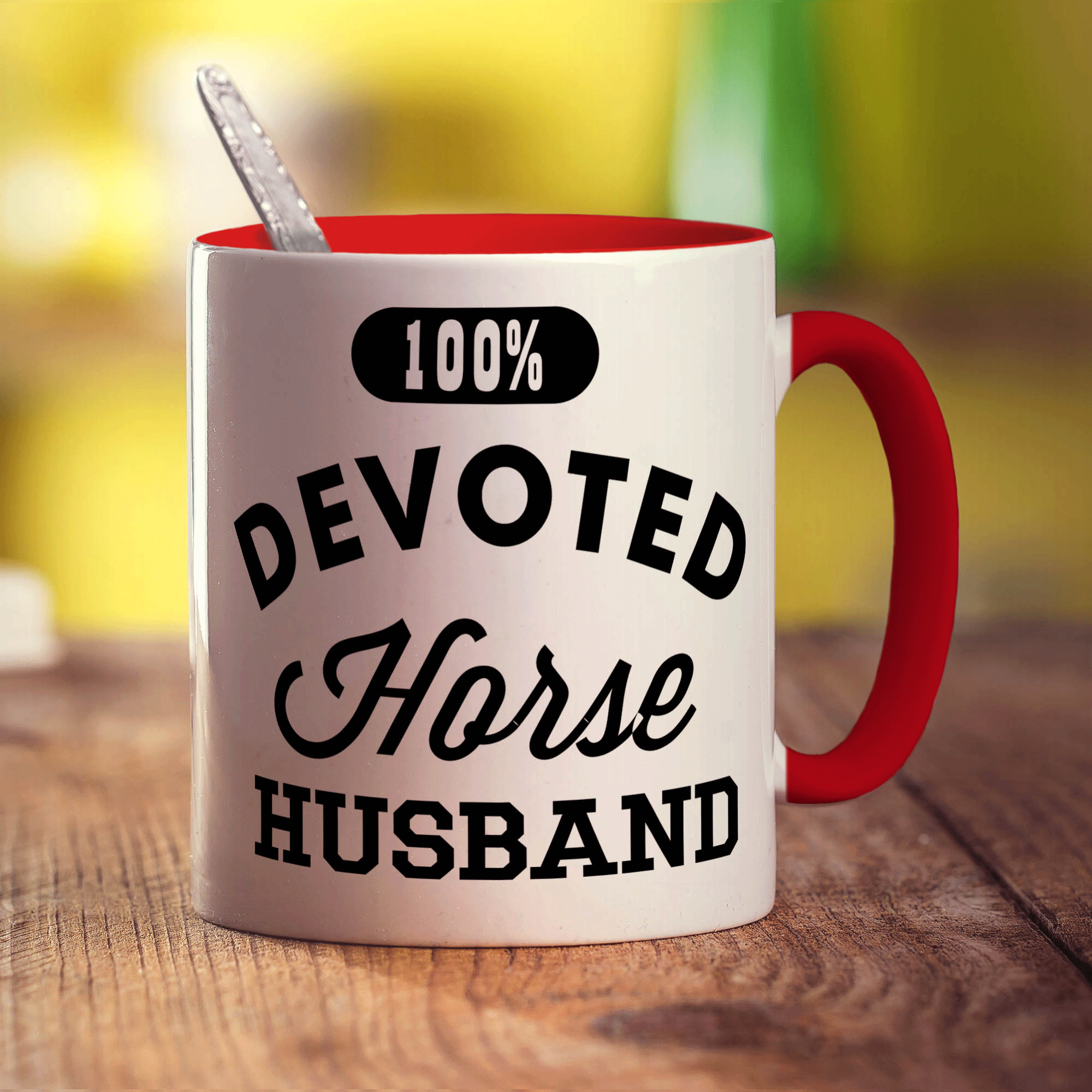 100% Devoted Horse Husband Mug