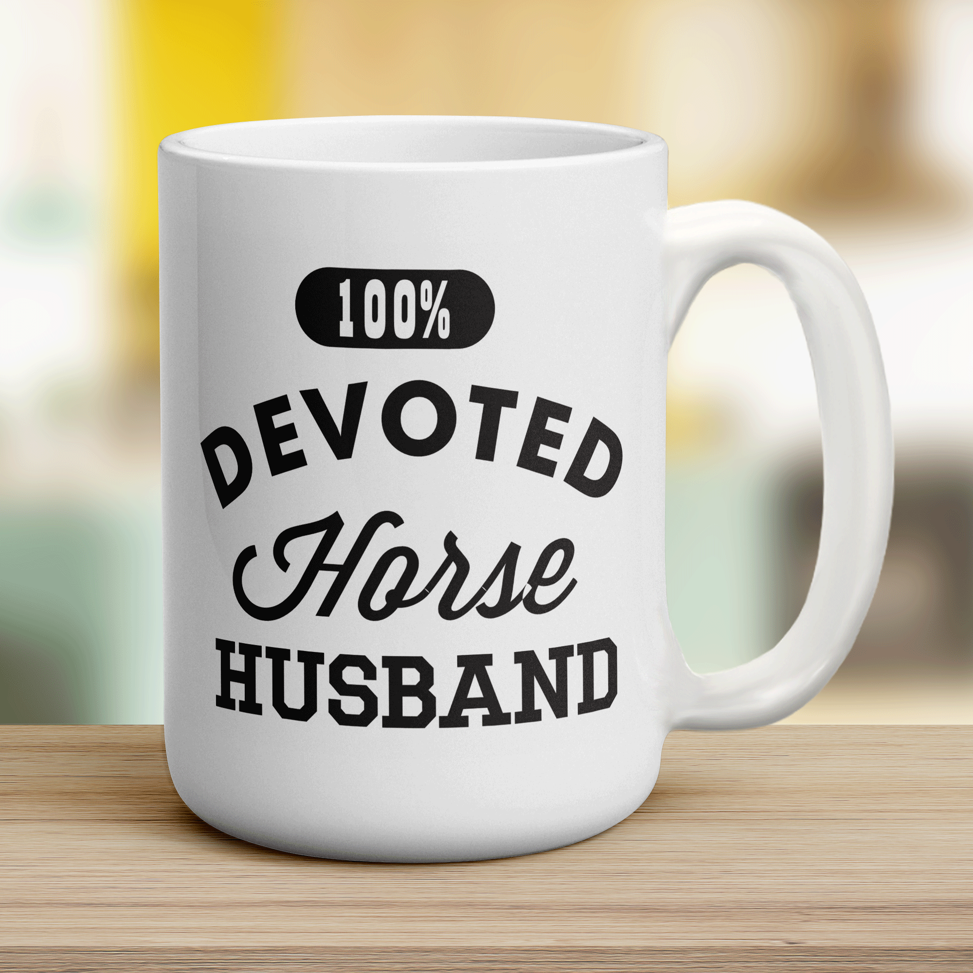100% Devoted Horse Husband Mug