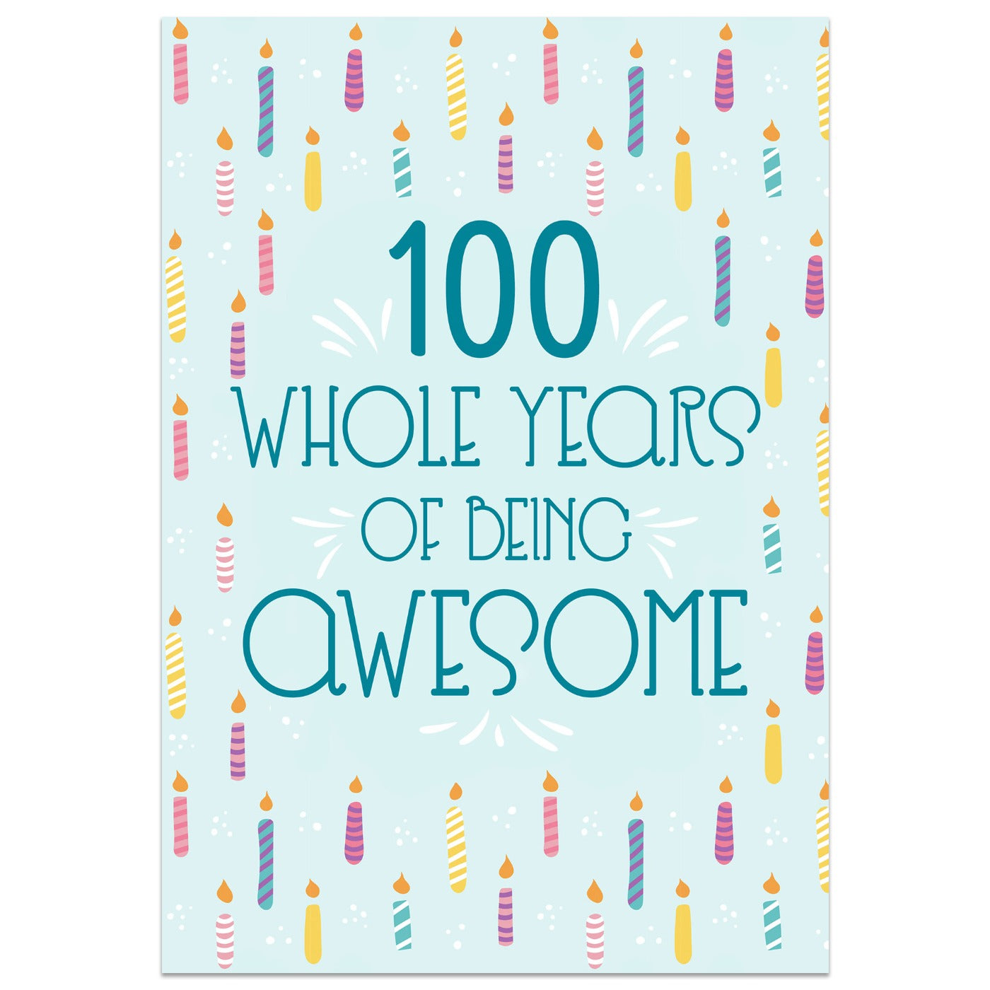 100 Whole Years of Being Awesome - 100th Birthday Card