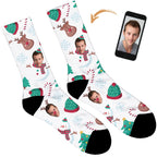 Snowman Personalised Christmas Socks - Plain White / Mens: 6-8 UK / 7-9 US