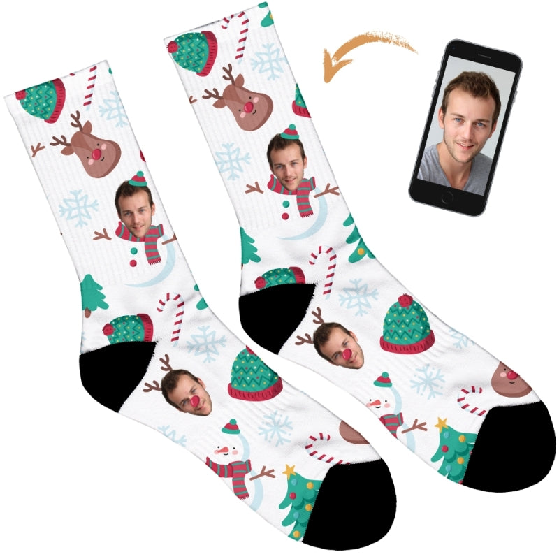 Snowman Personalised Christmas Socks