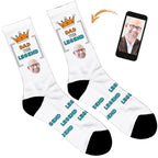 Personalised Dad Legend Socks - Plain White / Mens: 6-8 UK / 7-9 US