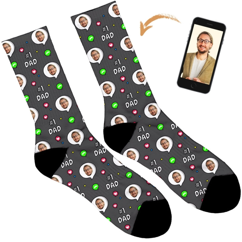 No. 1 Dad Personalised Socks