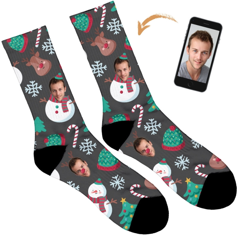 Snowman Personalised Christmas Socks