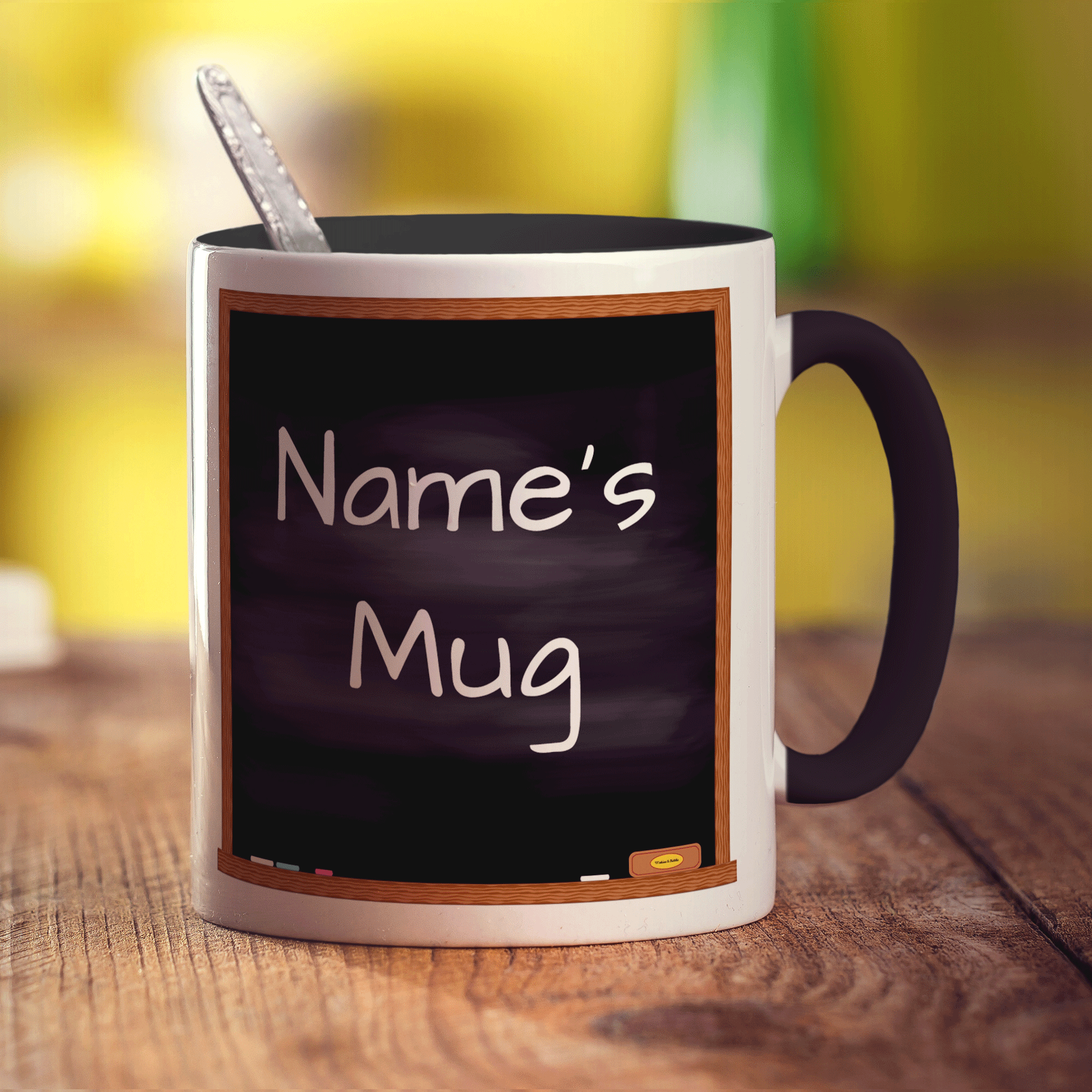 Personalised Blackboard Mug - Standard 330ml (11oz) / Black