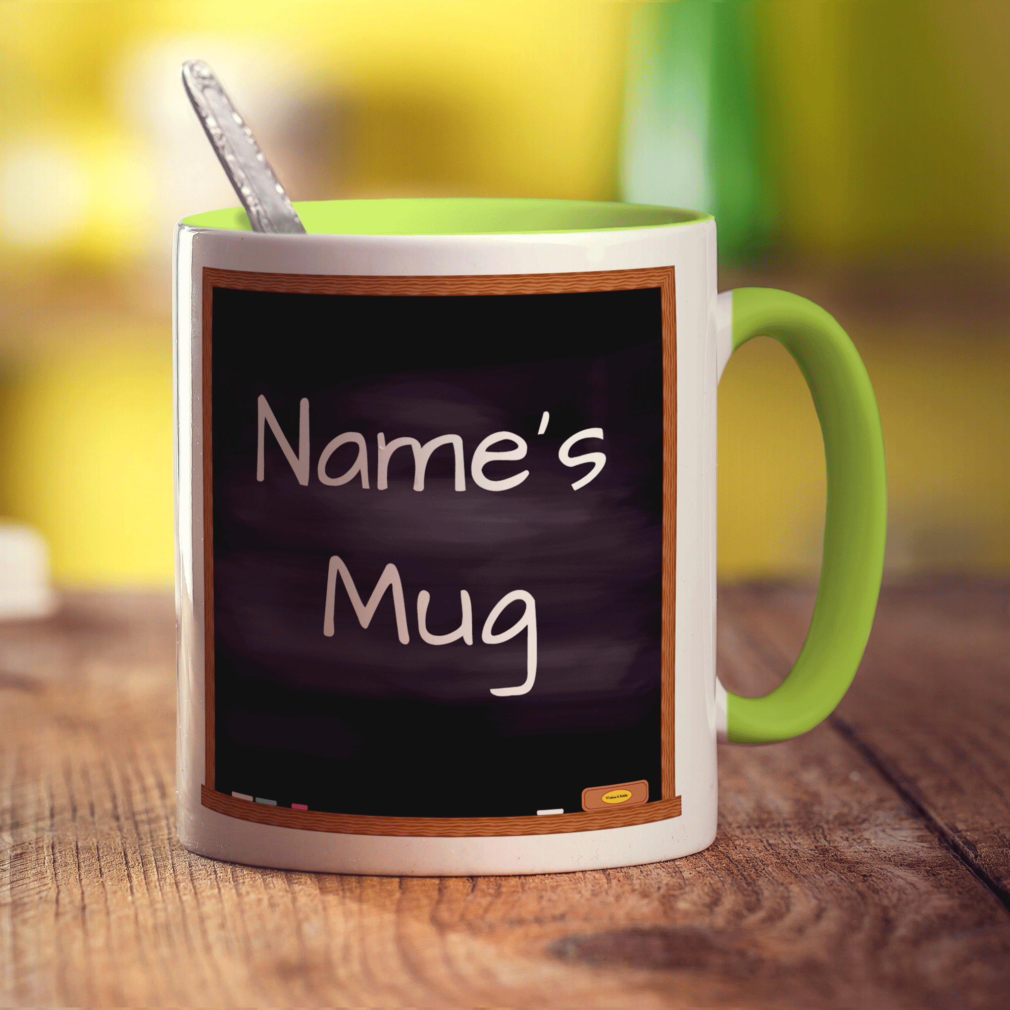 Personalised Blackboard Mug - Standard 330ml (11oz) / Green