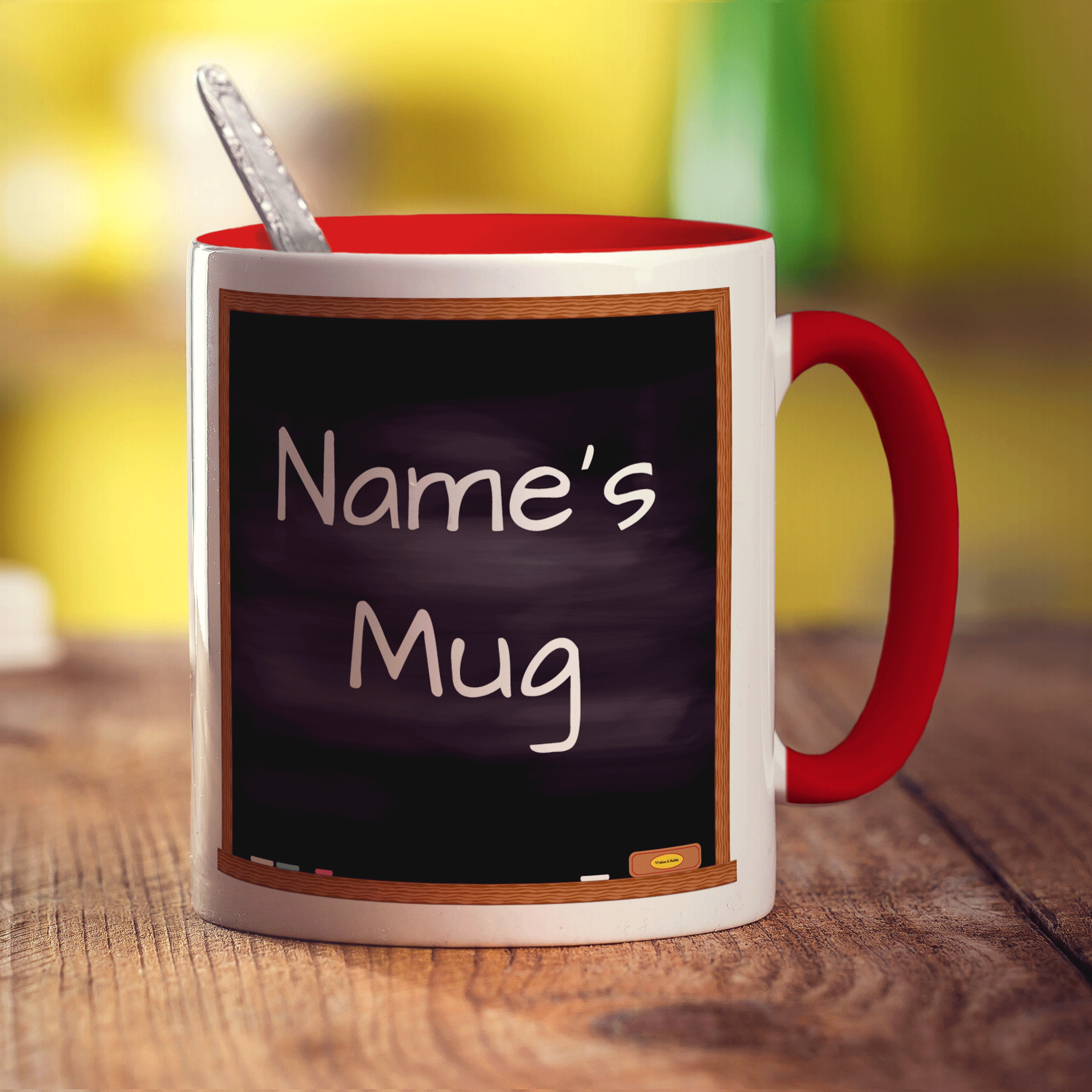 Personalised Blackboard Mug - Standard 330ml (11oz) / Red