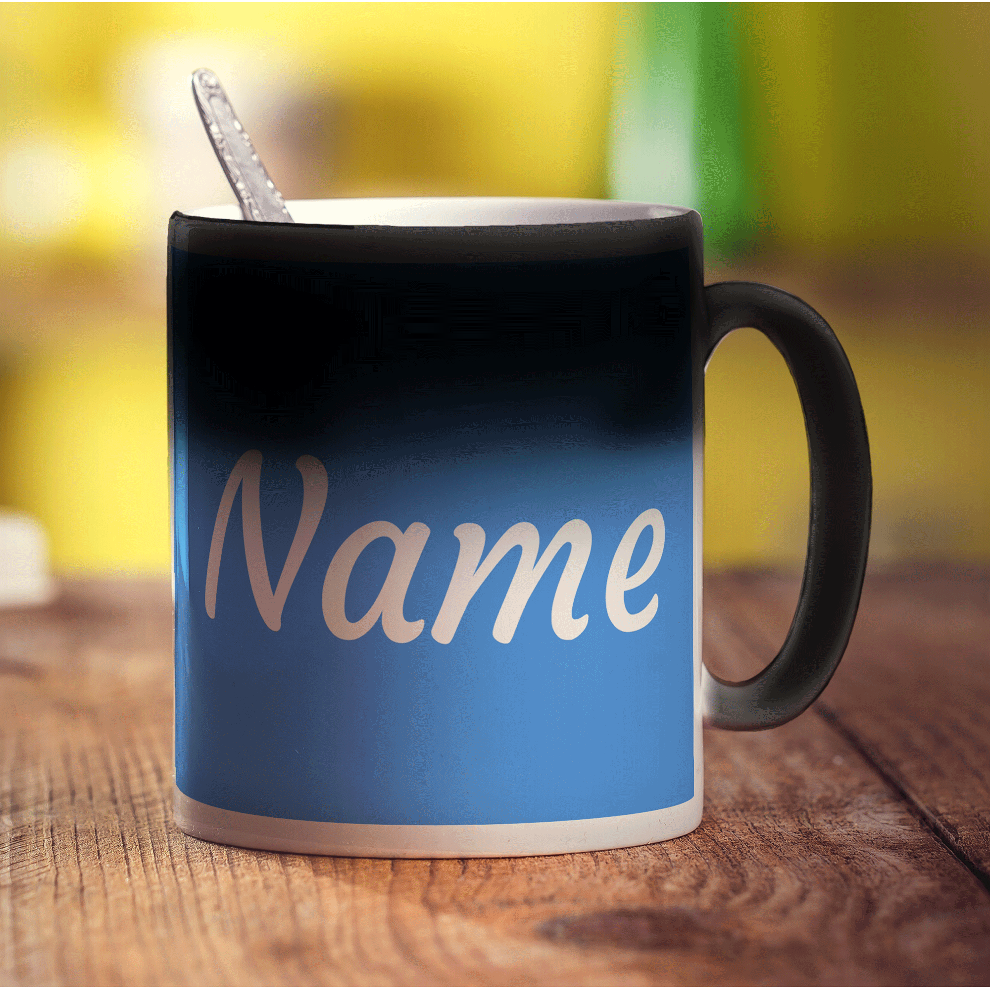 Personalised Blue Mug With Name