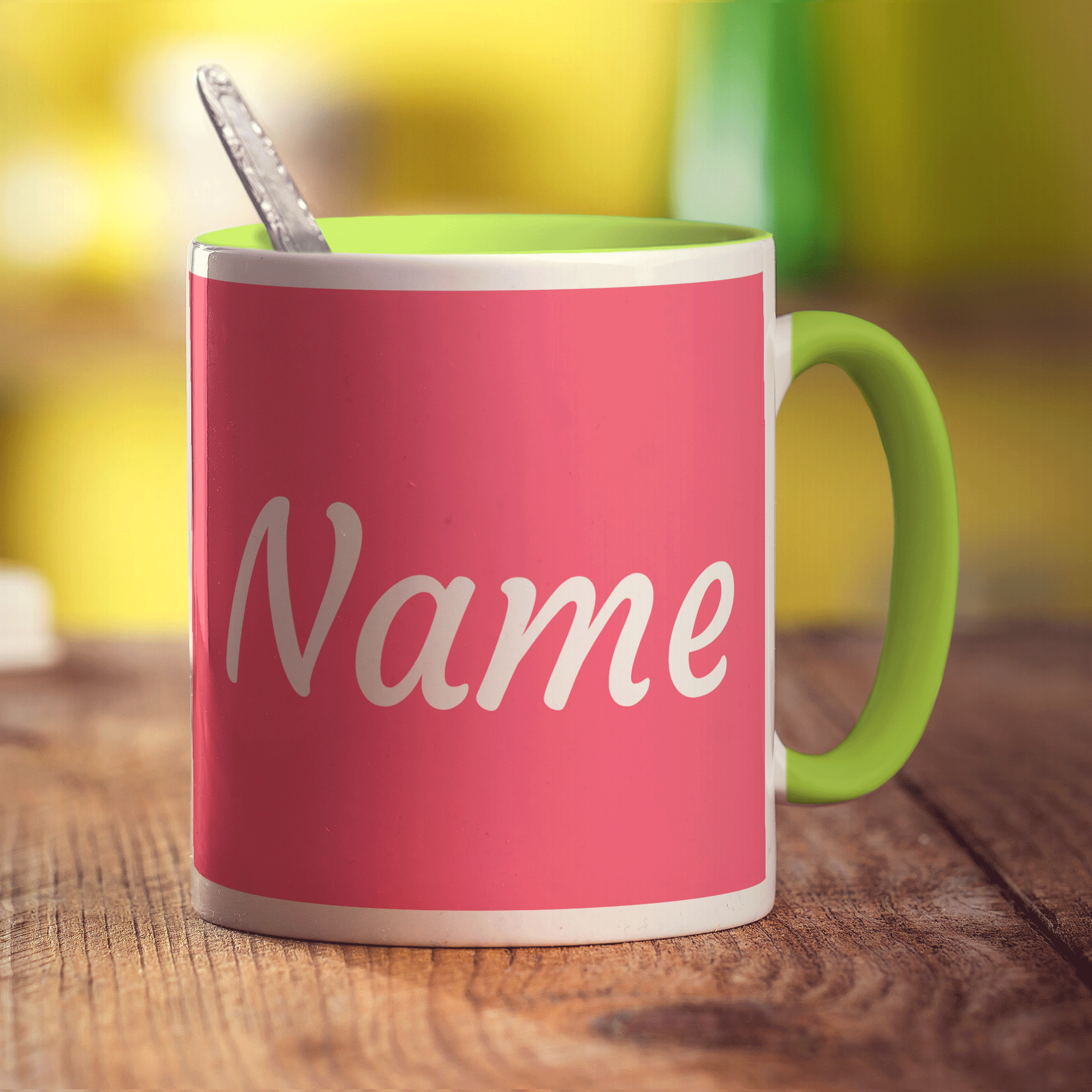 Personalised Pink Mug with Name