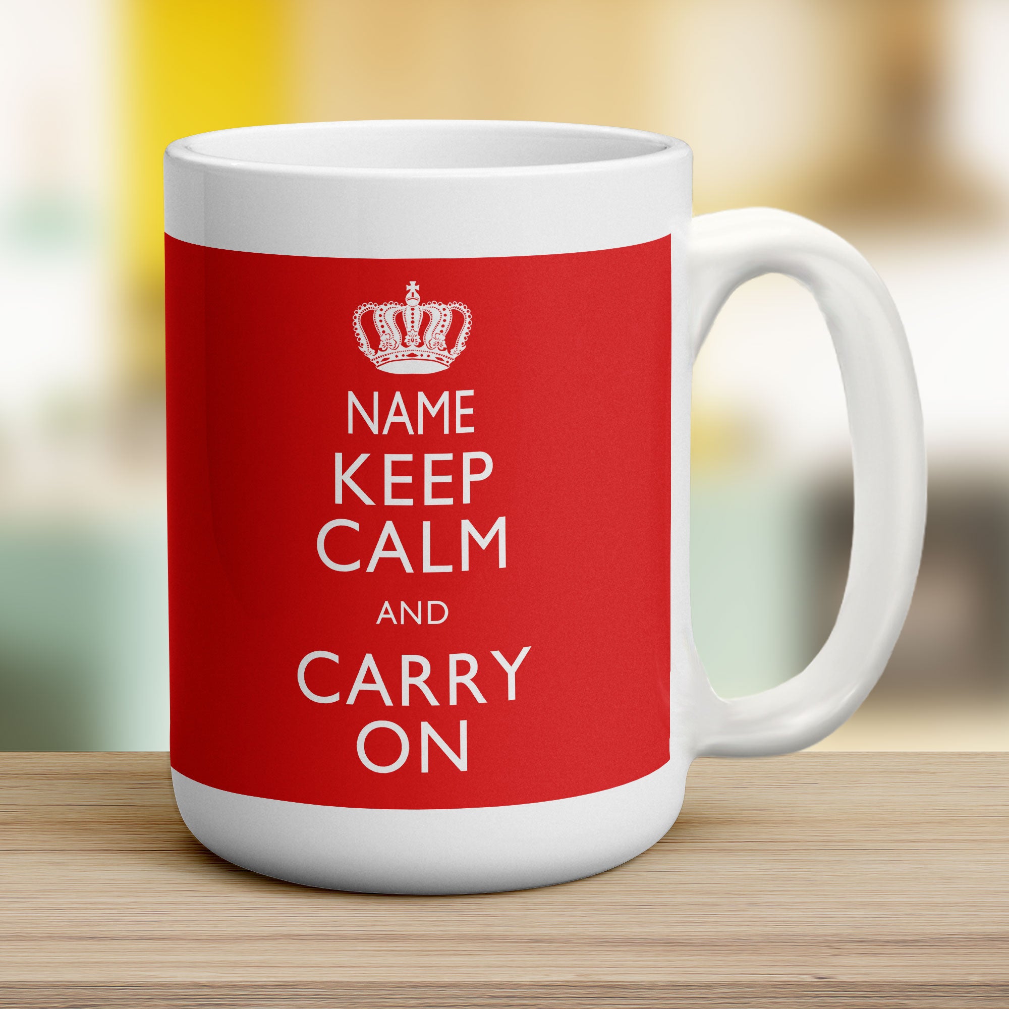 Keep Calm and Carry On Personalised Mug