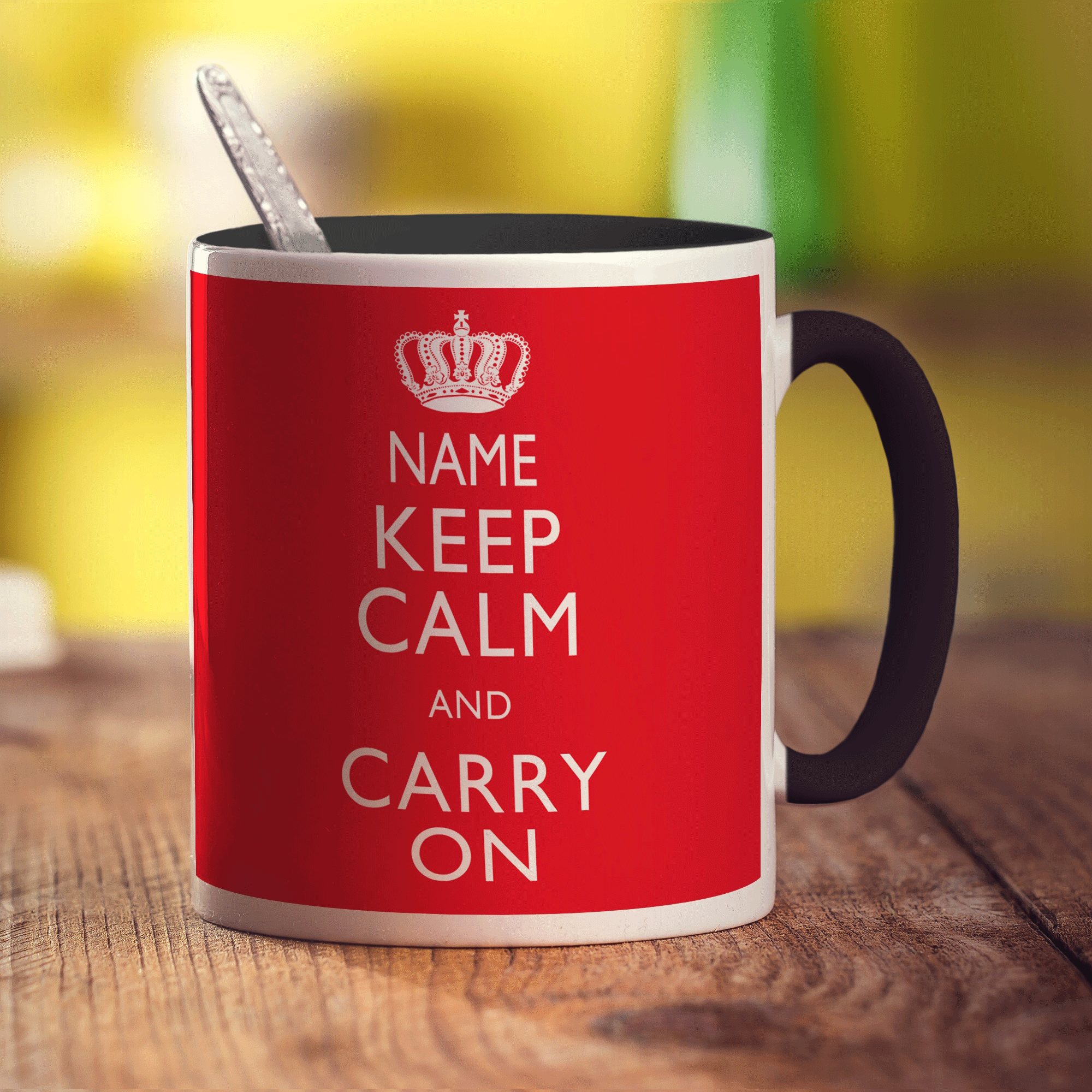 Keep Calm and Carry On Personalised Mug