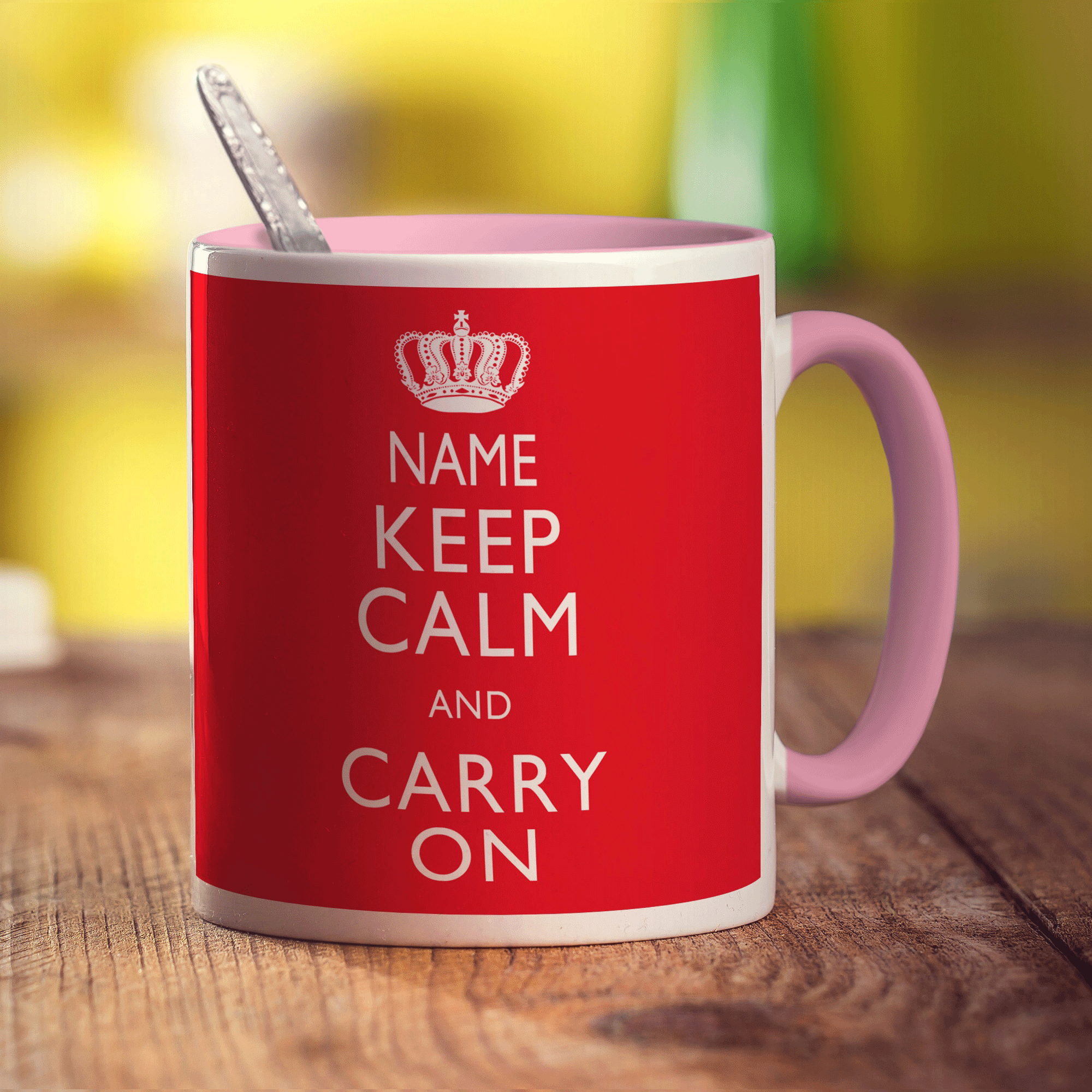 Keep Calm and Carry On Personalised Mug