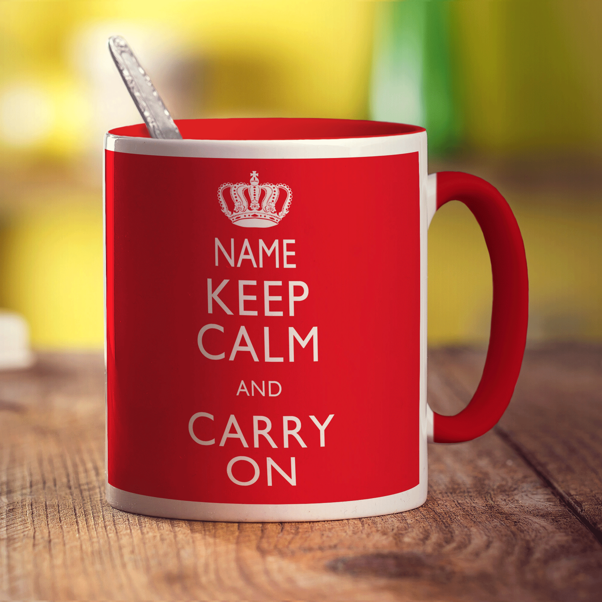 Keep Calm and Carry On Personalised Mug