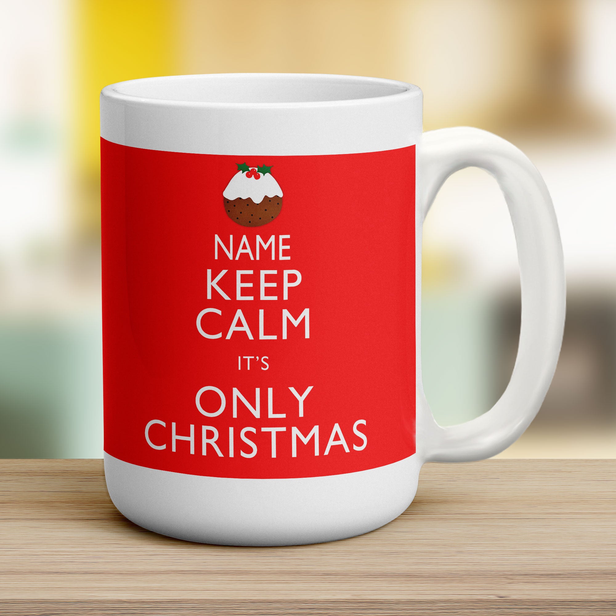 Keep Calm and Act Dumb Personalised Mug - Jumbo 440ml (15oz) / White