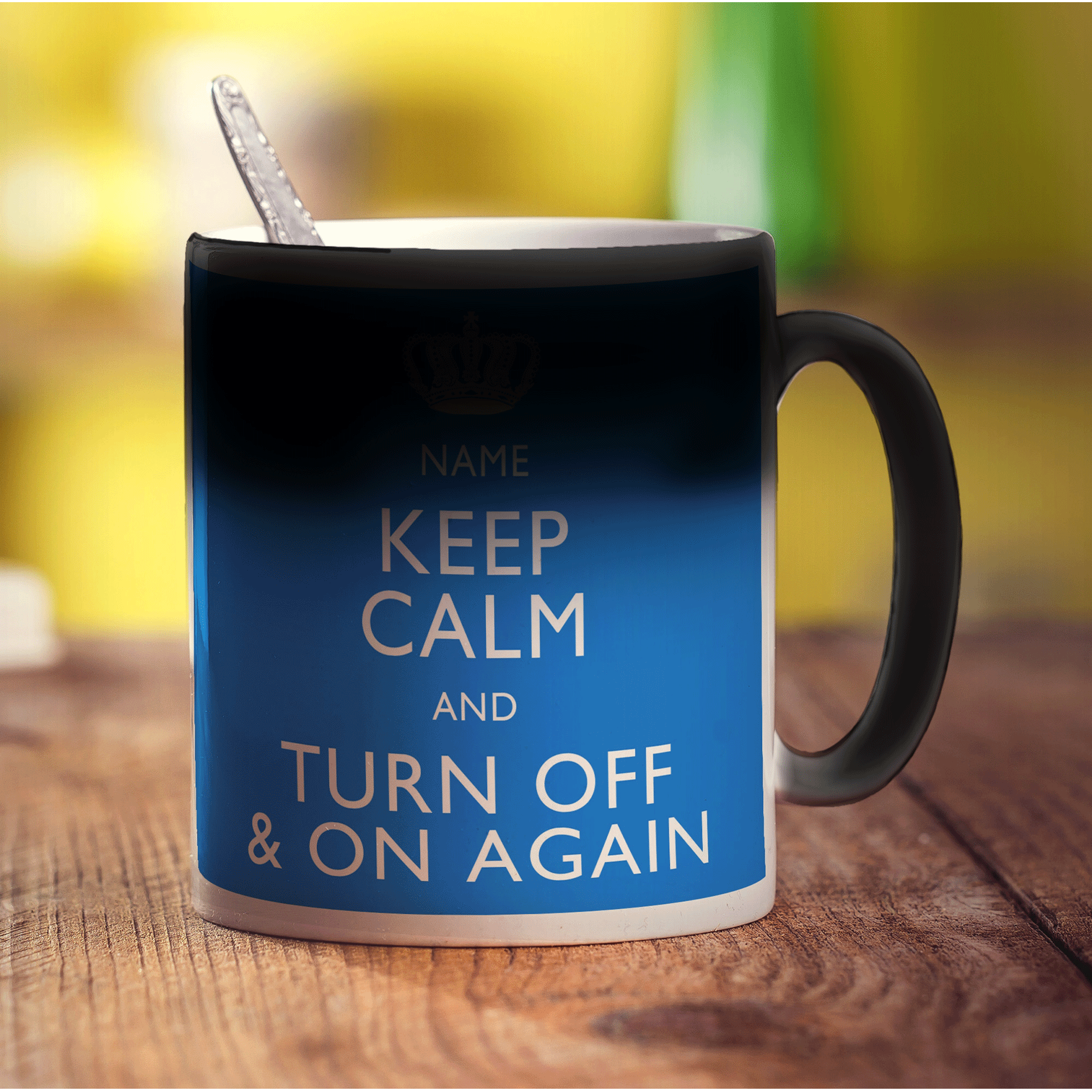Keep Calm and Turn Off and On Again Personalised Mug - Standard 330ml (11oz) / Magic Mug