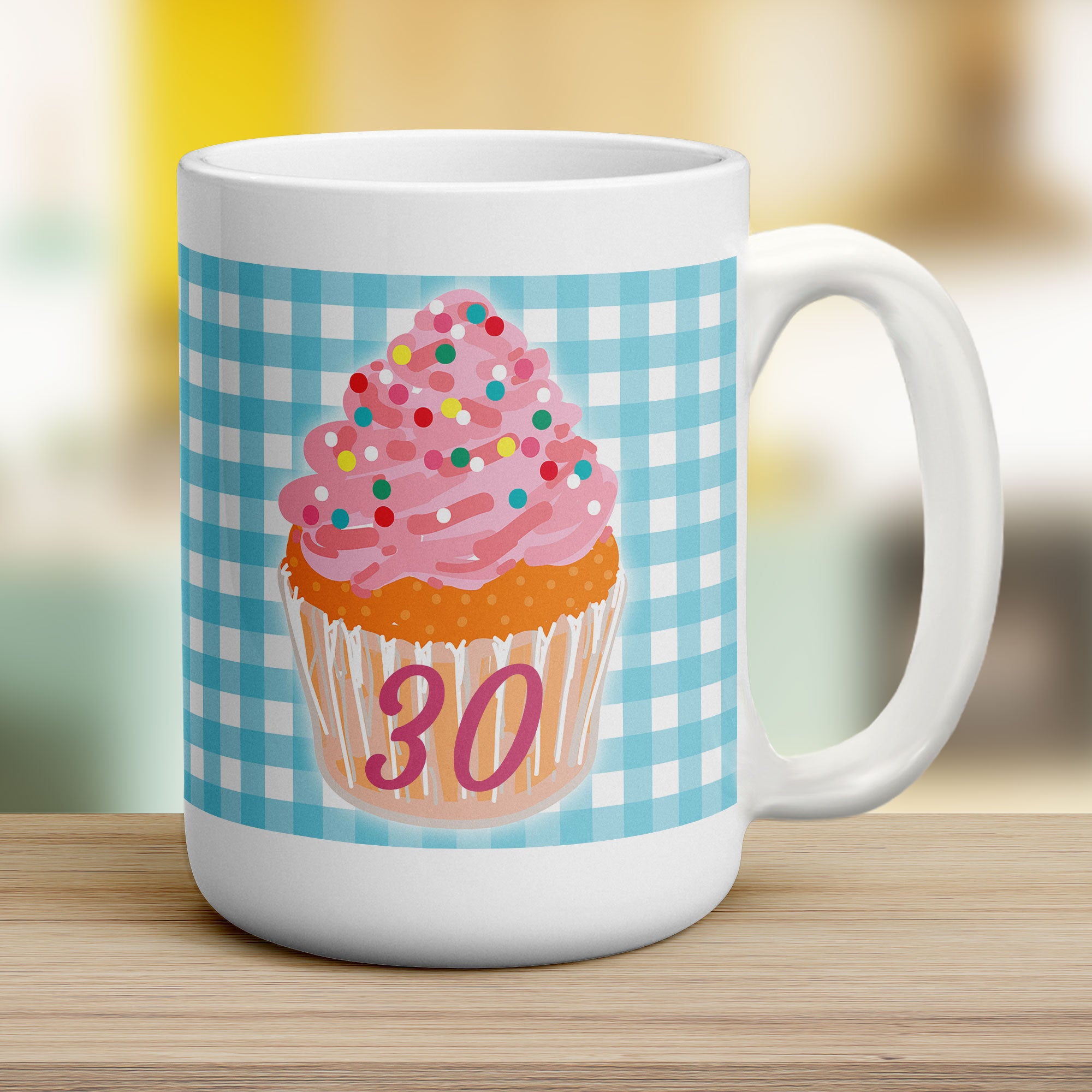 Cupcake Birthday Age Mug - Jumbo 440ml (15oz) / White