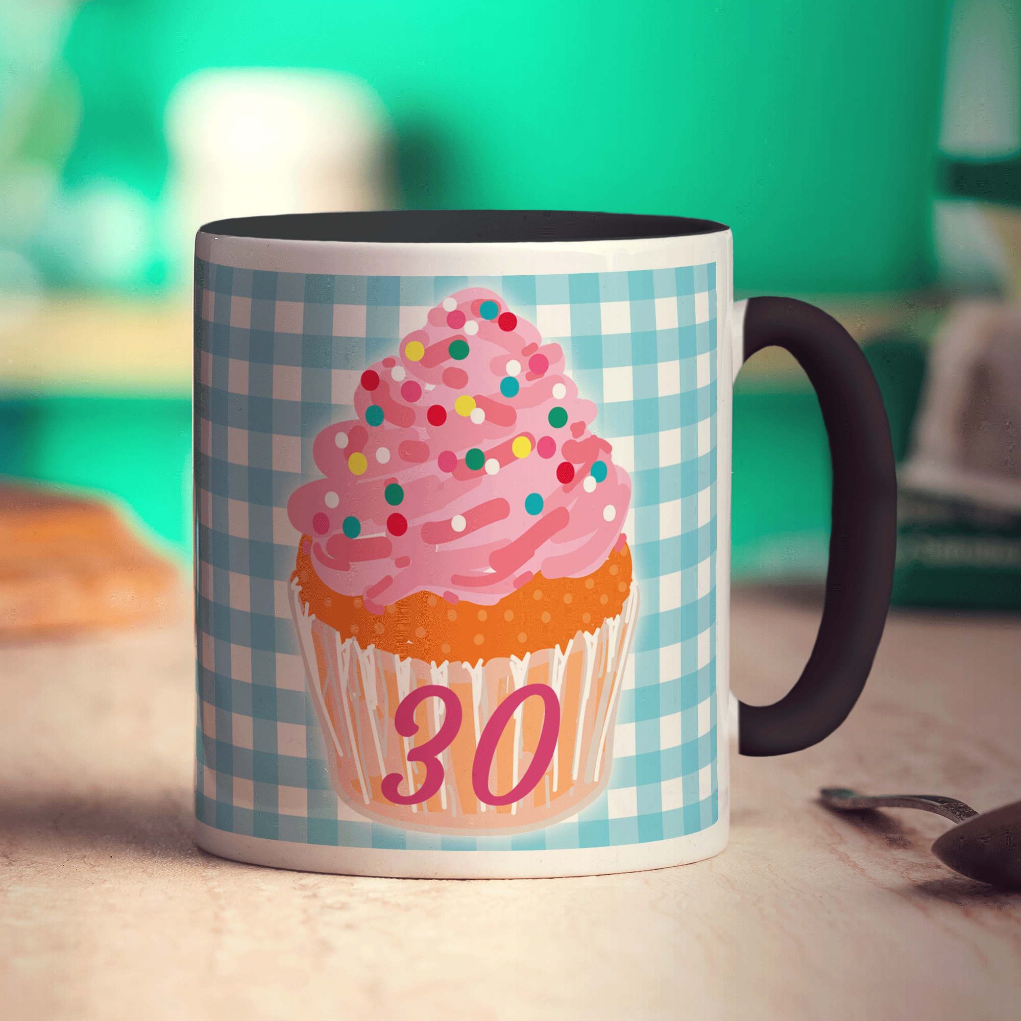 Cupcake Birthday Age Mug - Standard 330ml (11oz) / Black