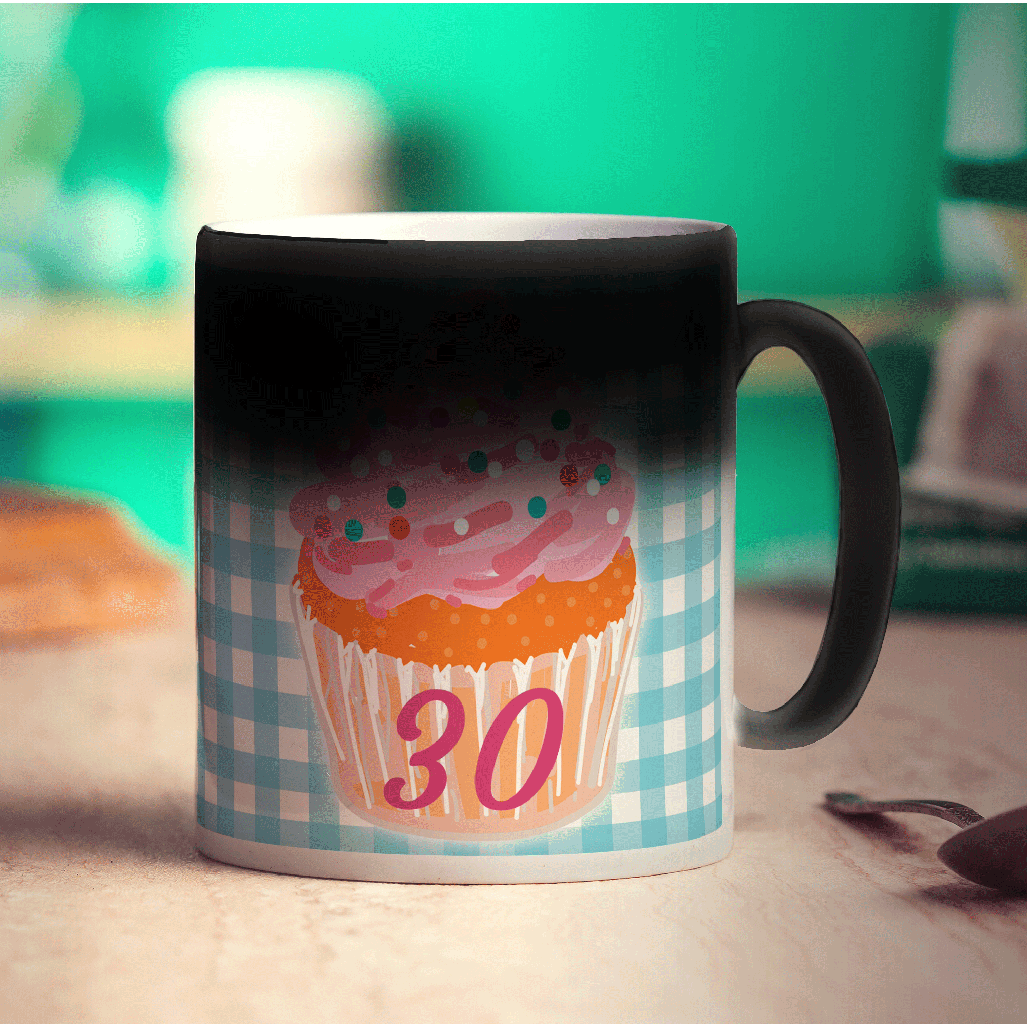 Cupcake Birthday Age Mug - Standard 330ml (11oz) / Magic Mug