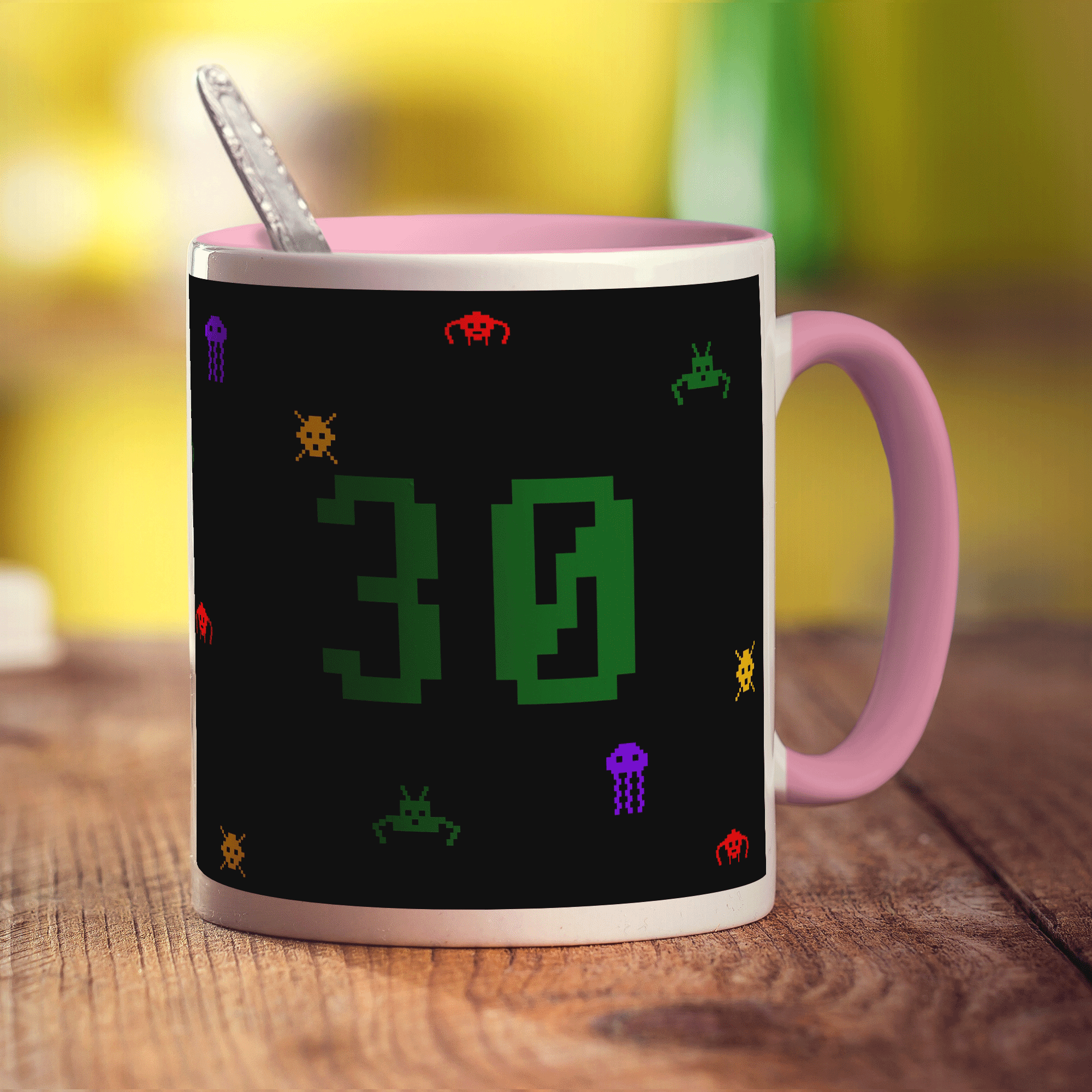Retro Computer Game Mug - Birthday - Standard 330ml (11oz) / Pink