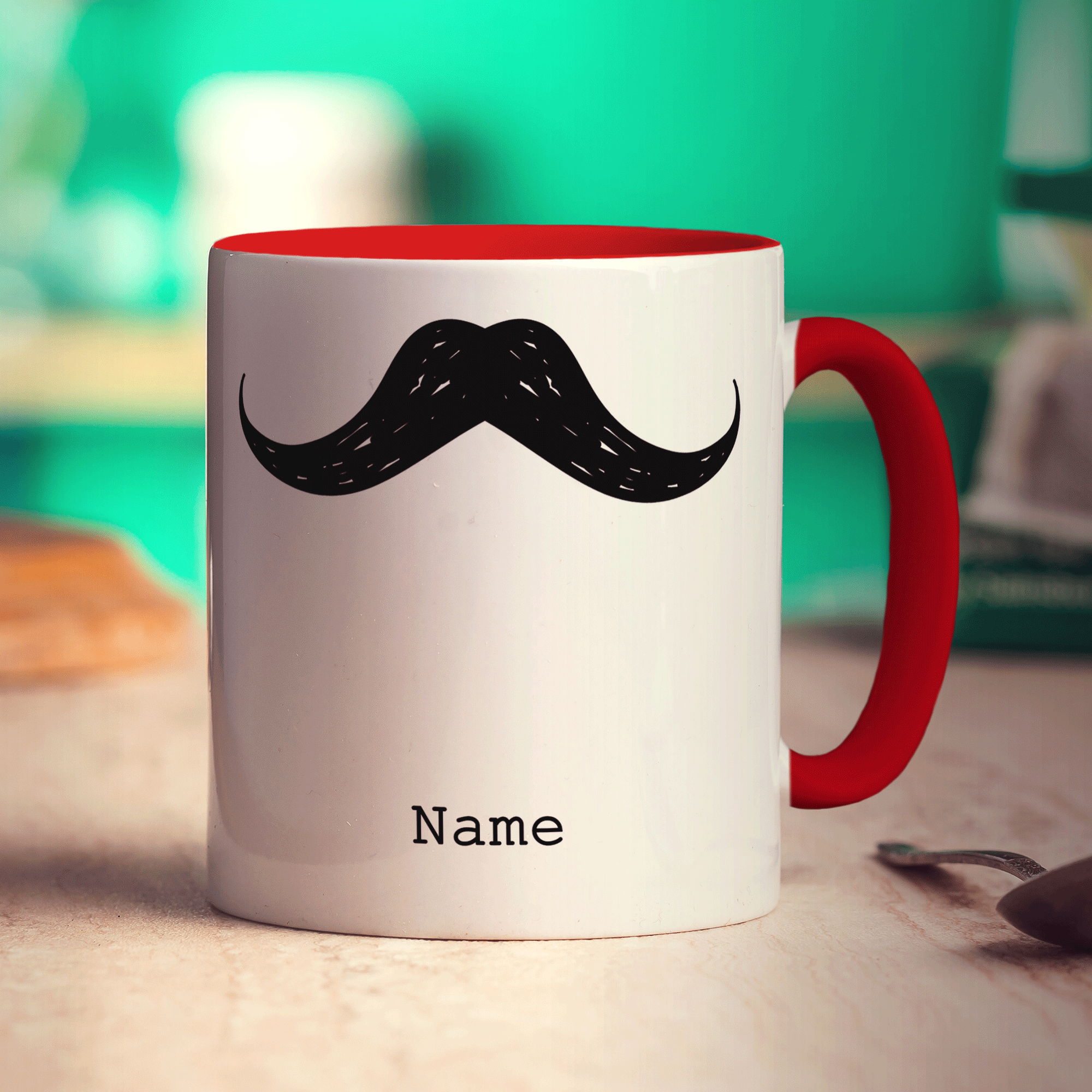 Black Moustache Mug