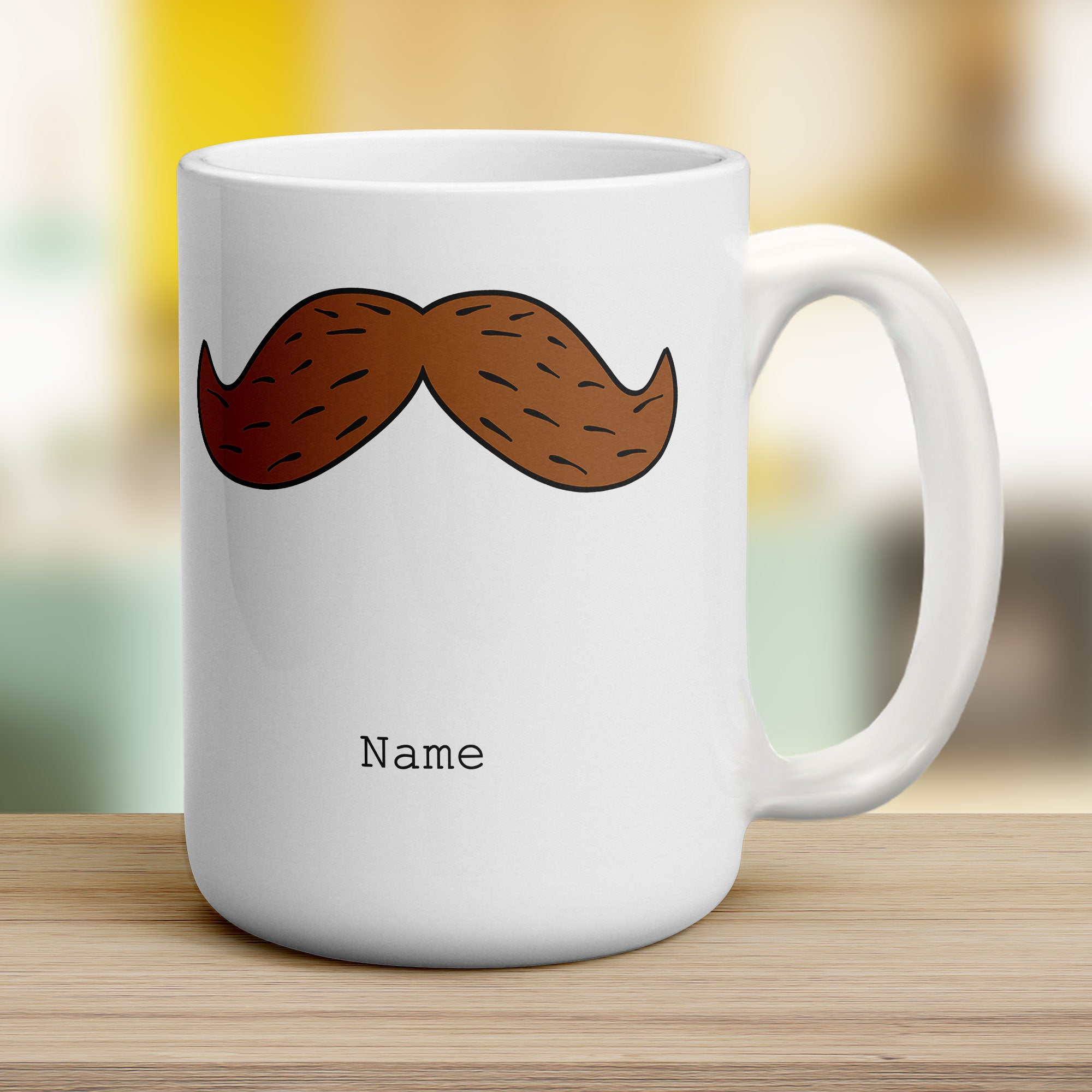 Brown Moustache Mug