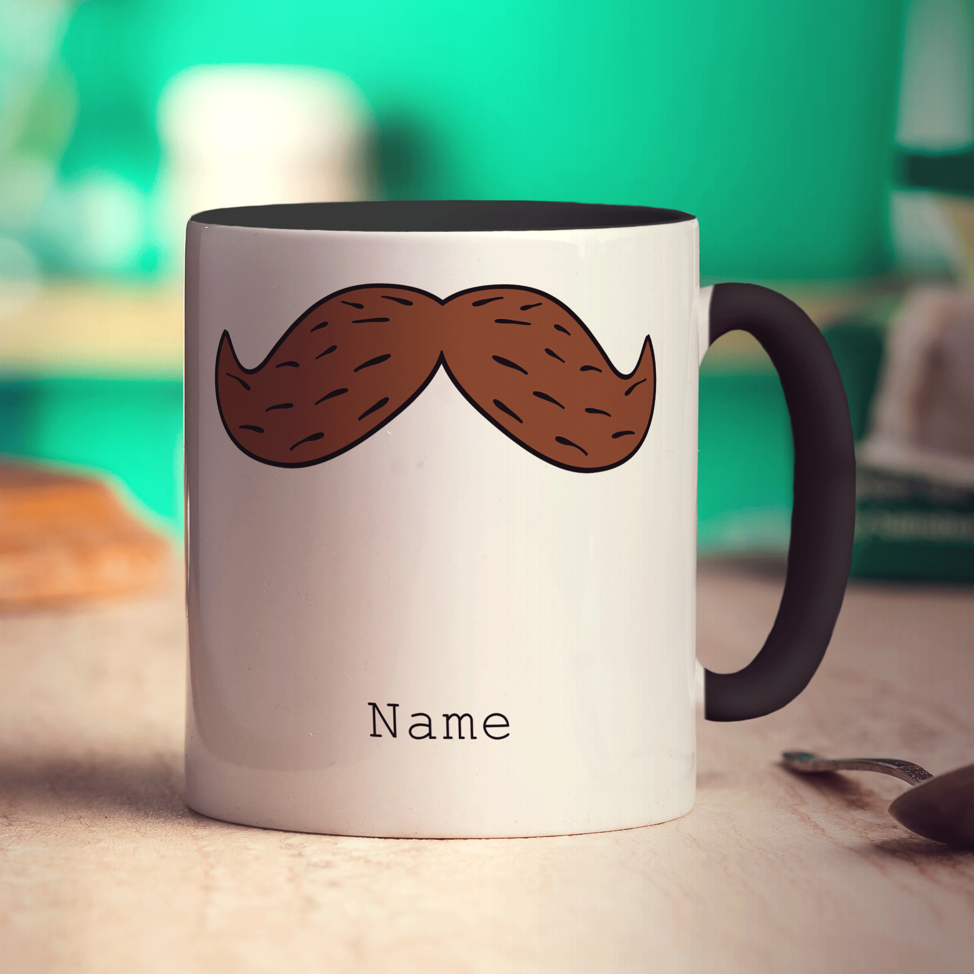 Brown Moustache Mug