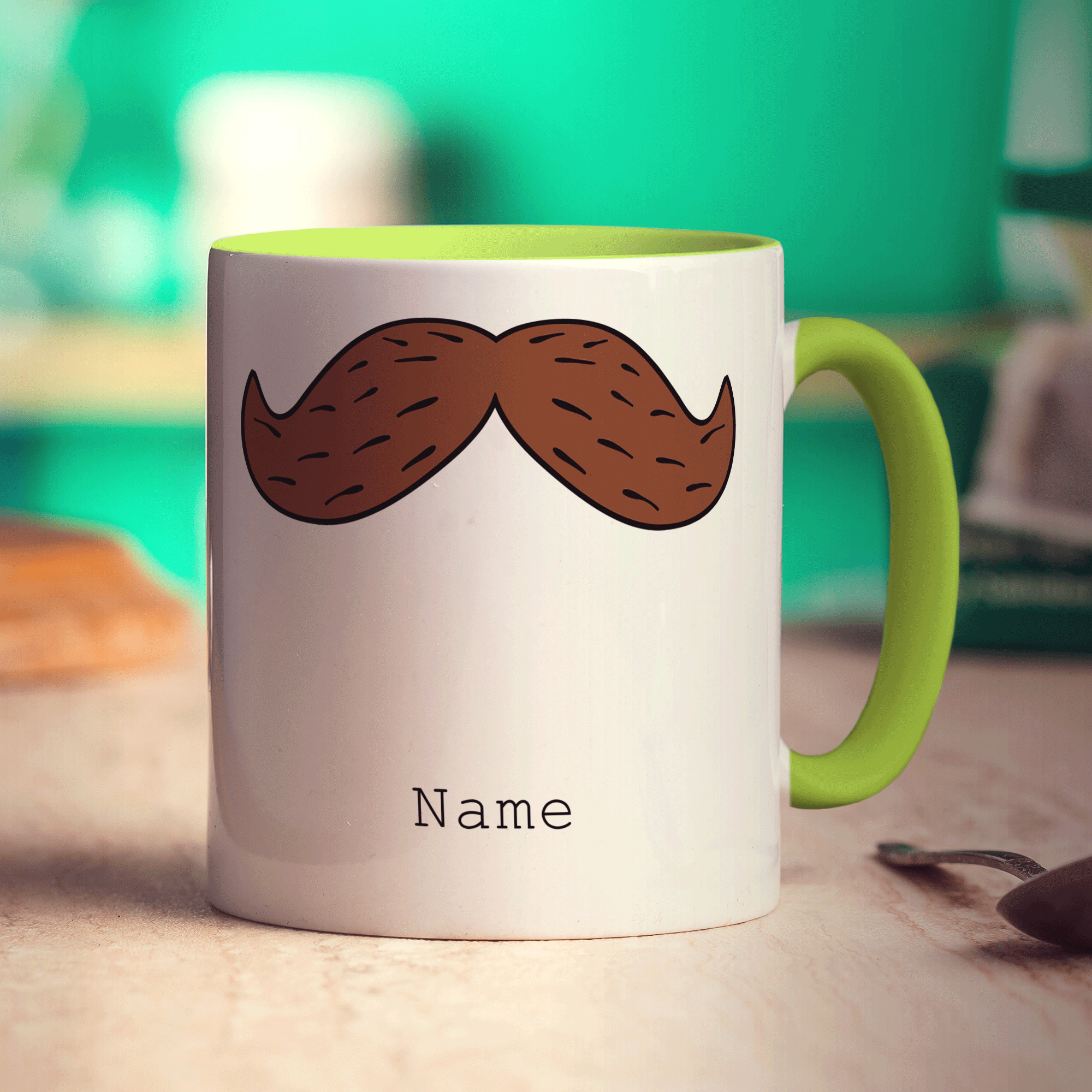 Brown Moustache Mug