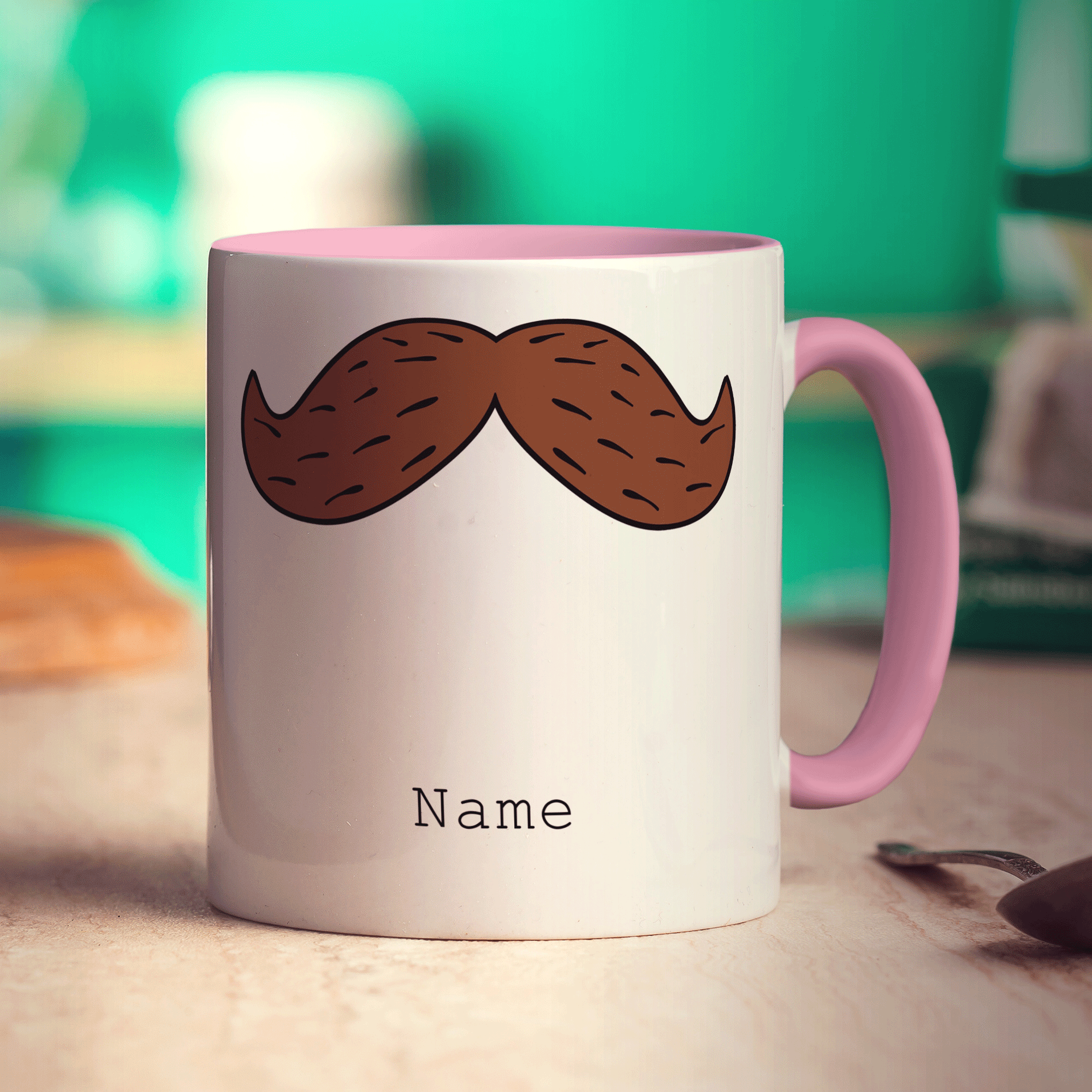 Brown Moustache Mug