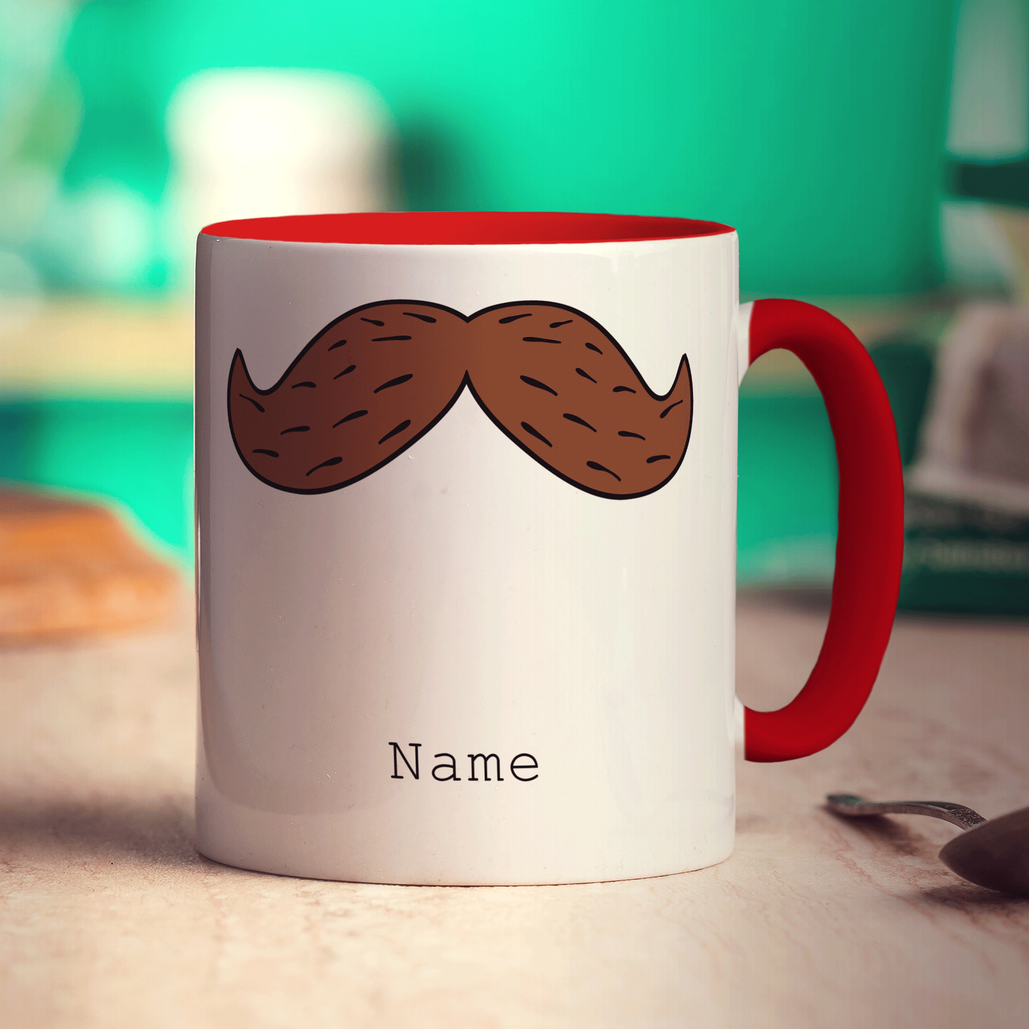 Brown Moustache Mug