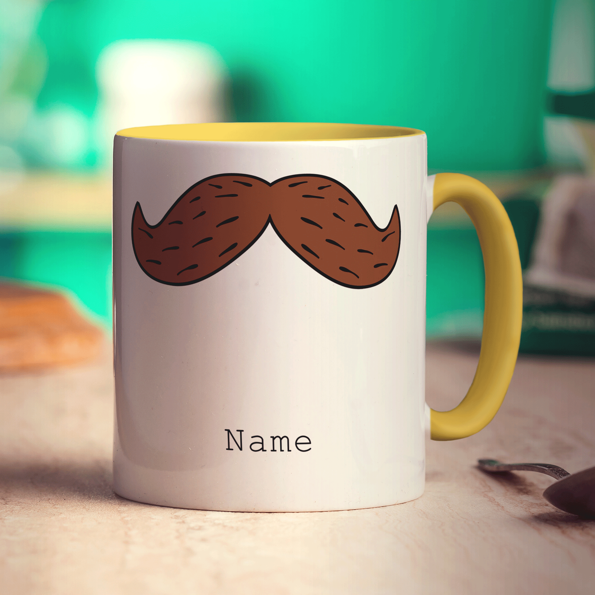 Brown Moustache Mug
