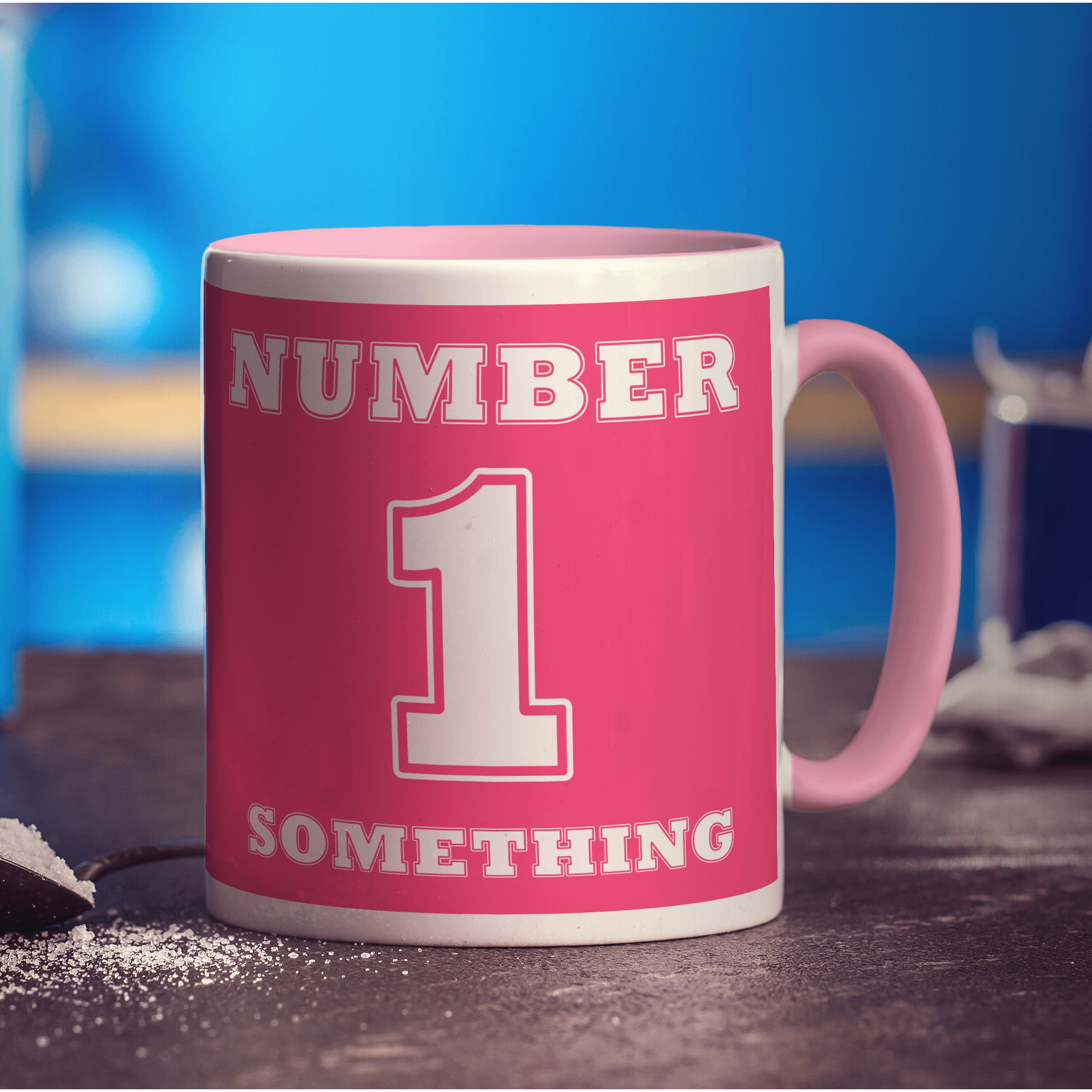 Number 1 Personalised Mug - Pink - Standard 330ml (11oz) / Pink