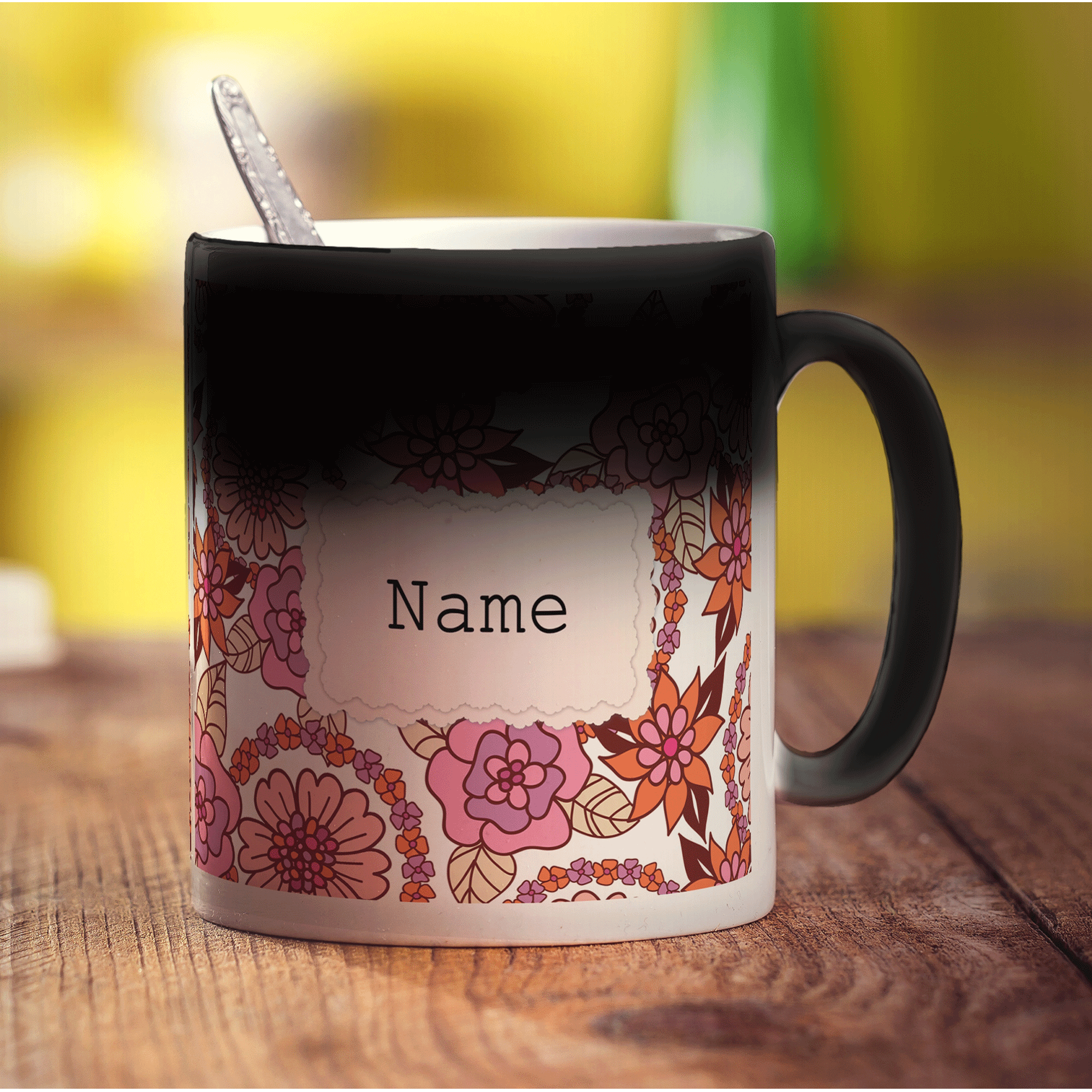 Vintage Style Personalised Name Mug - Pink
