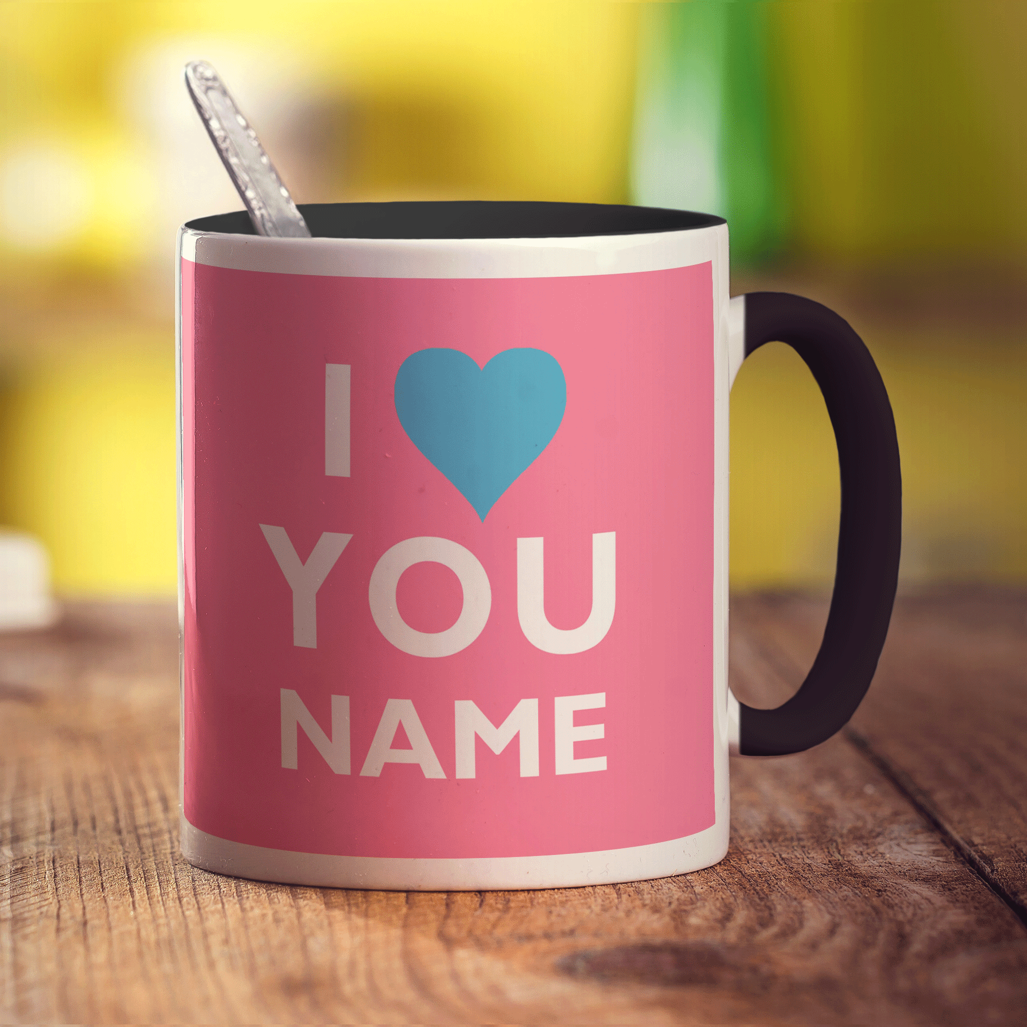 I Heart You - Pink Name Mug