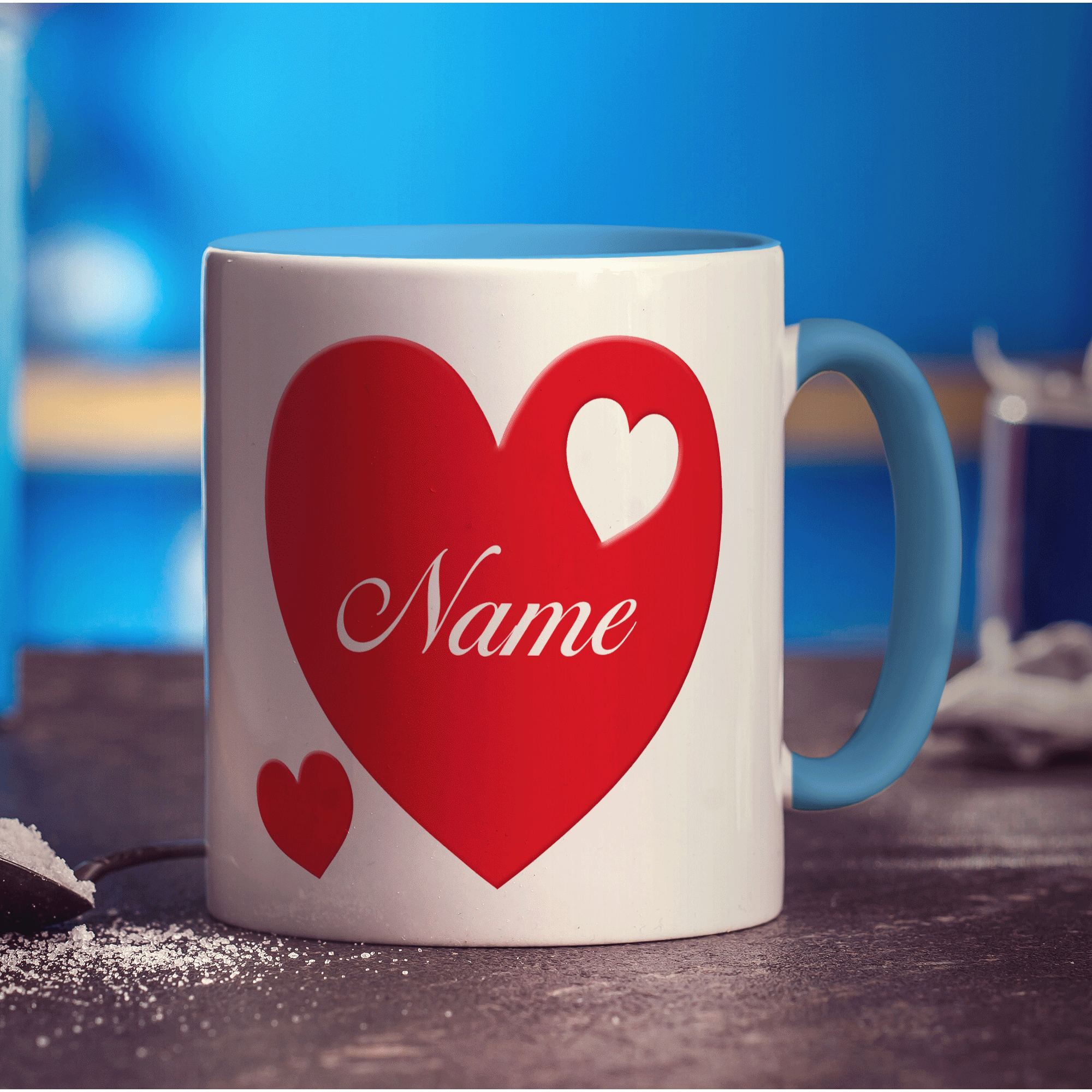 Red Heart Name Mug