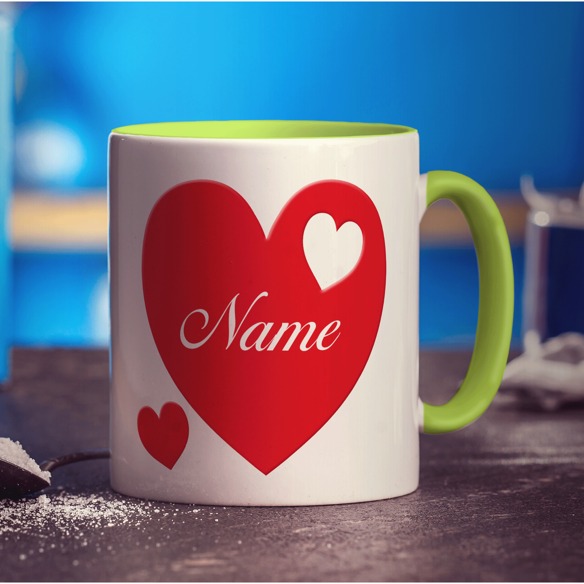 Red Heart Name Mug